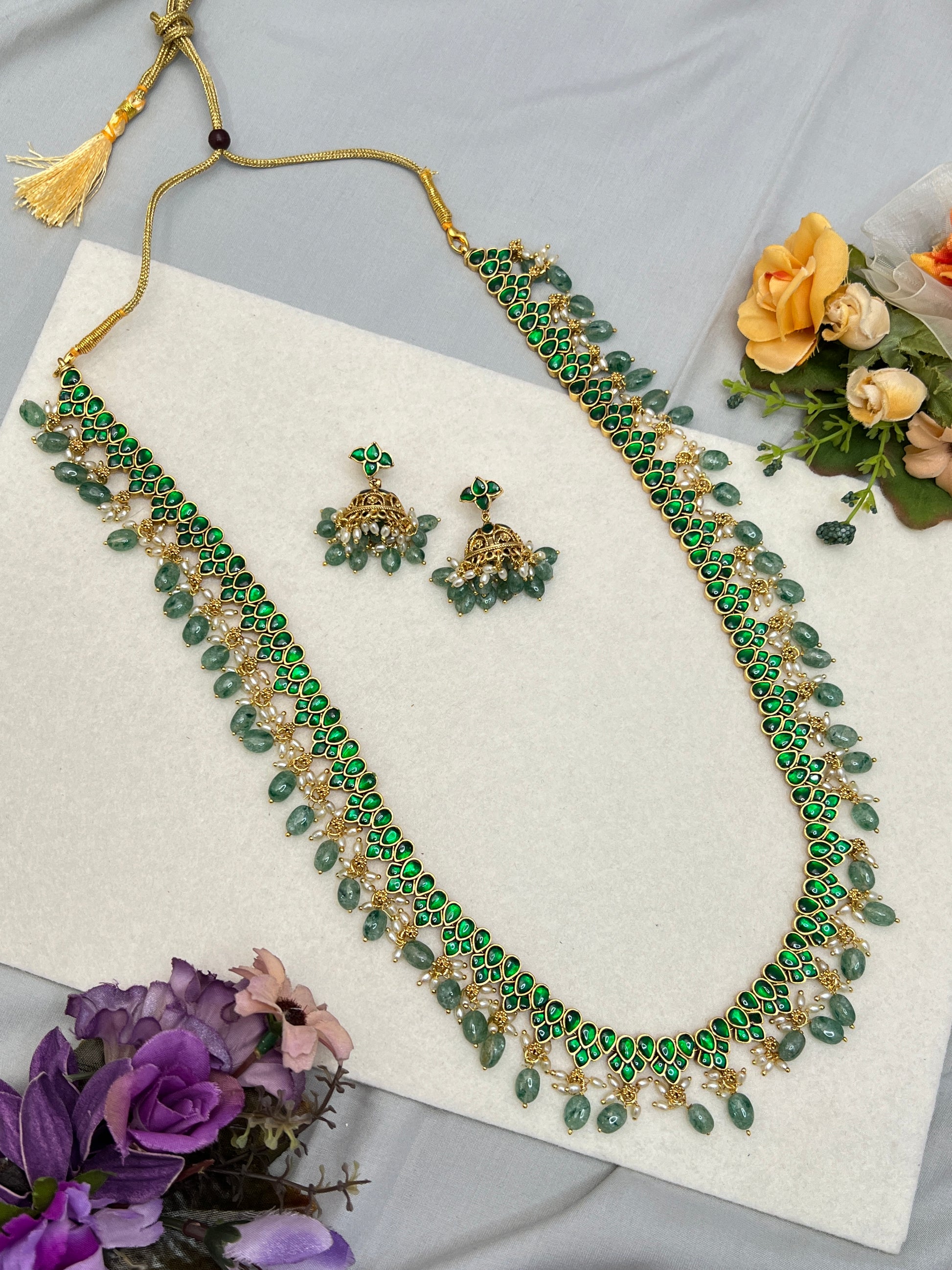 Jadau Necklace Set 116 - Mahilas