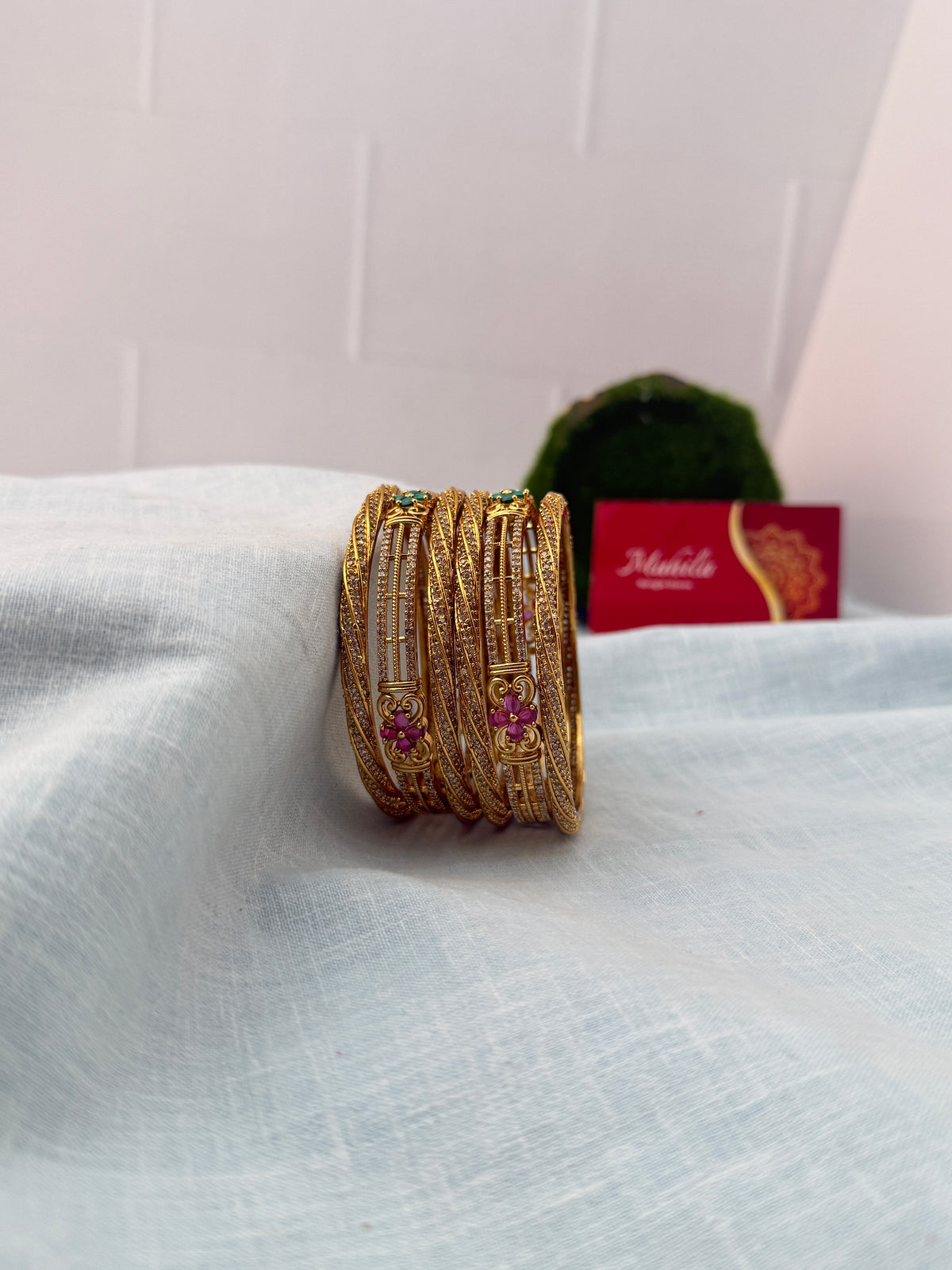 Antique Designer Stone Bridal Bangle Set |0051