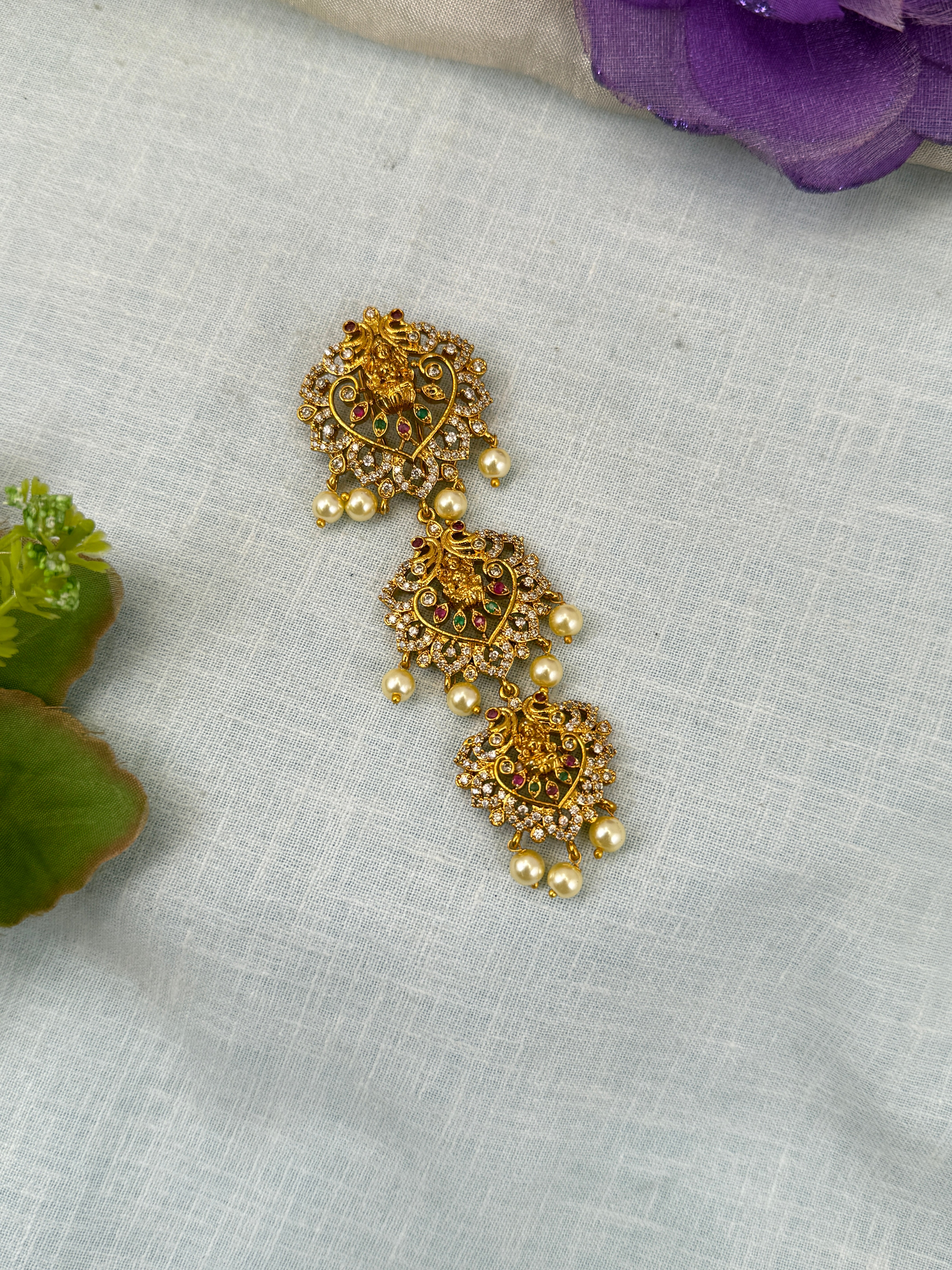 Traditional Gold Jadebille – South Indian Bridal Hair Accessory, jadebille, hair choti