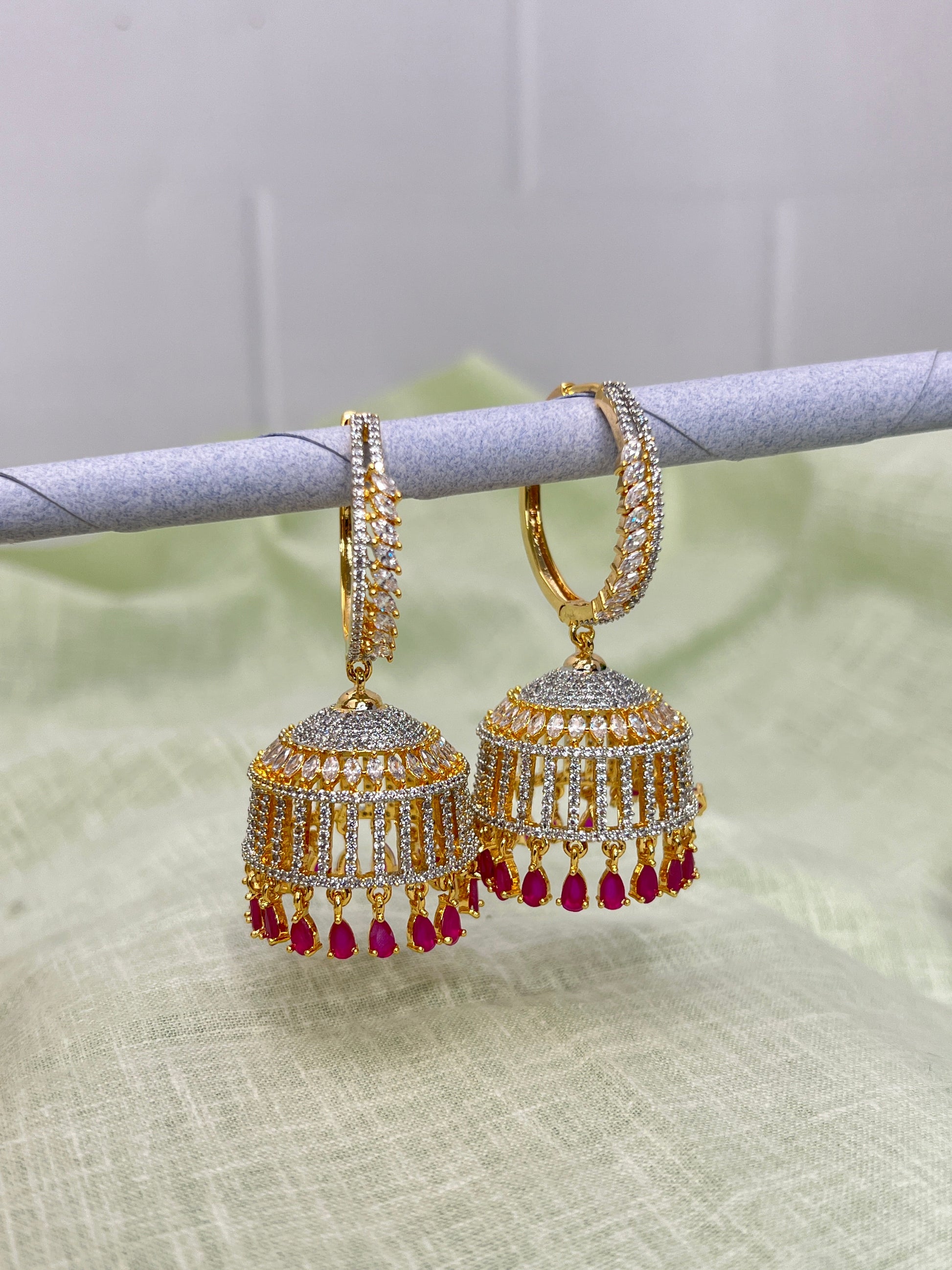 Stone Jhumka 0081 - Mahilas