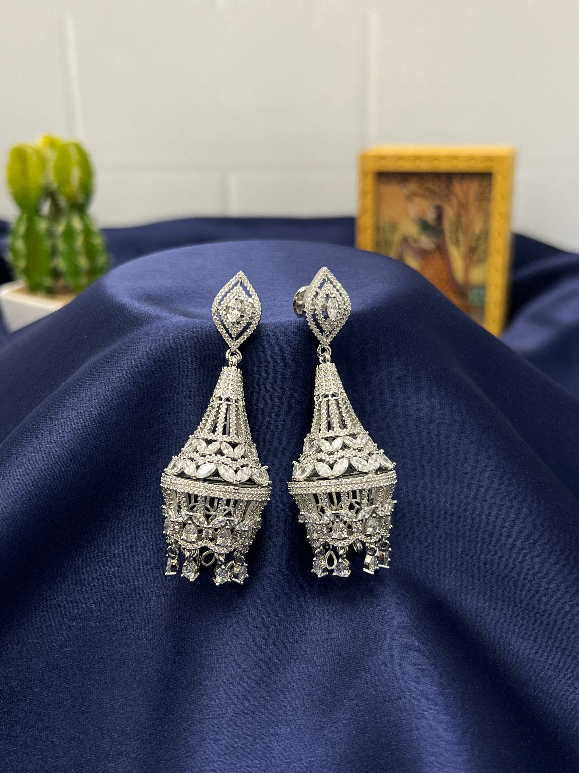 Stone Jhumka 0084 - Mahilas