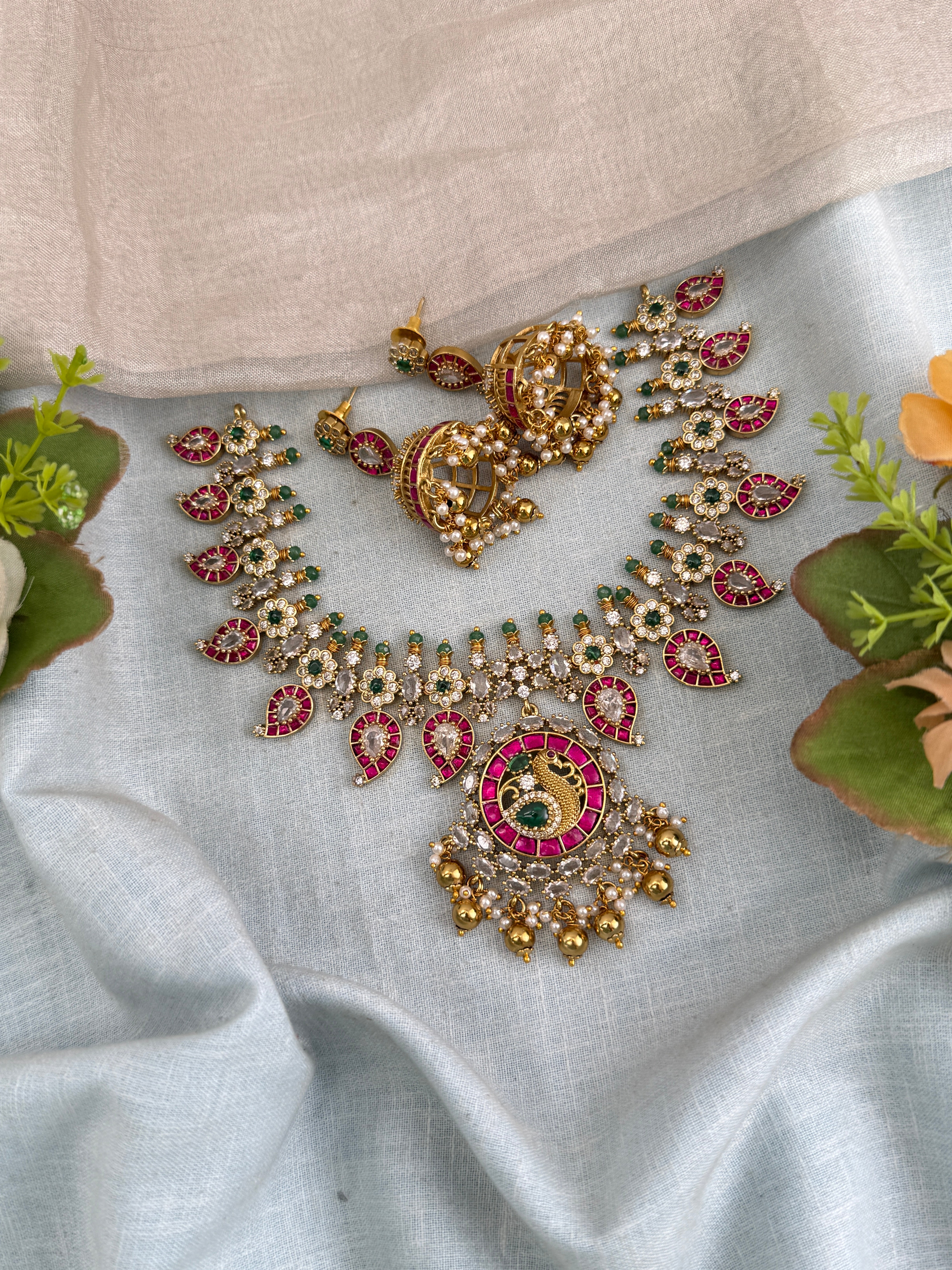 Antique temple necklace for women