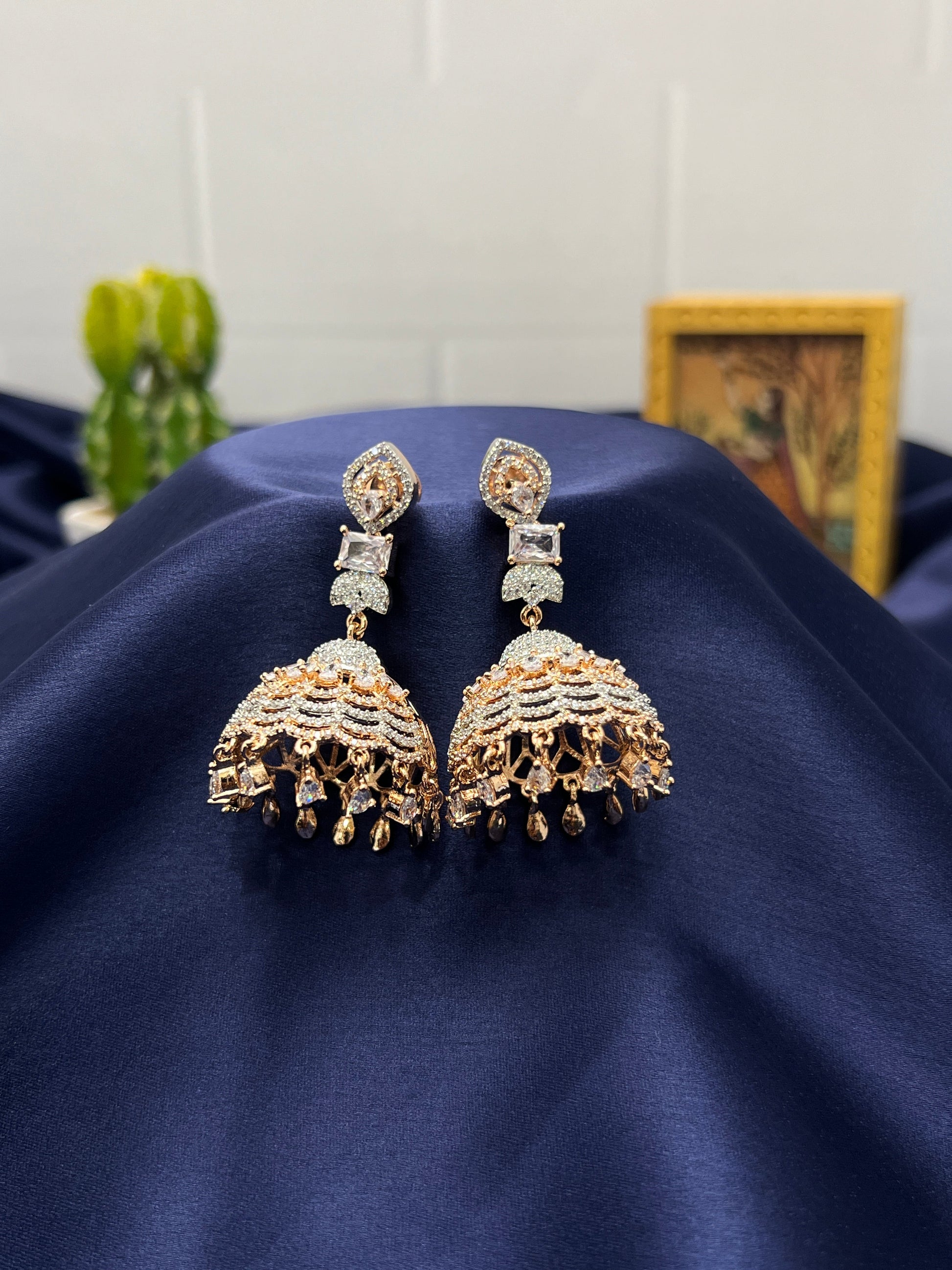 Stone Jhumka 0086 - Mahilas