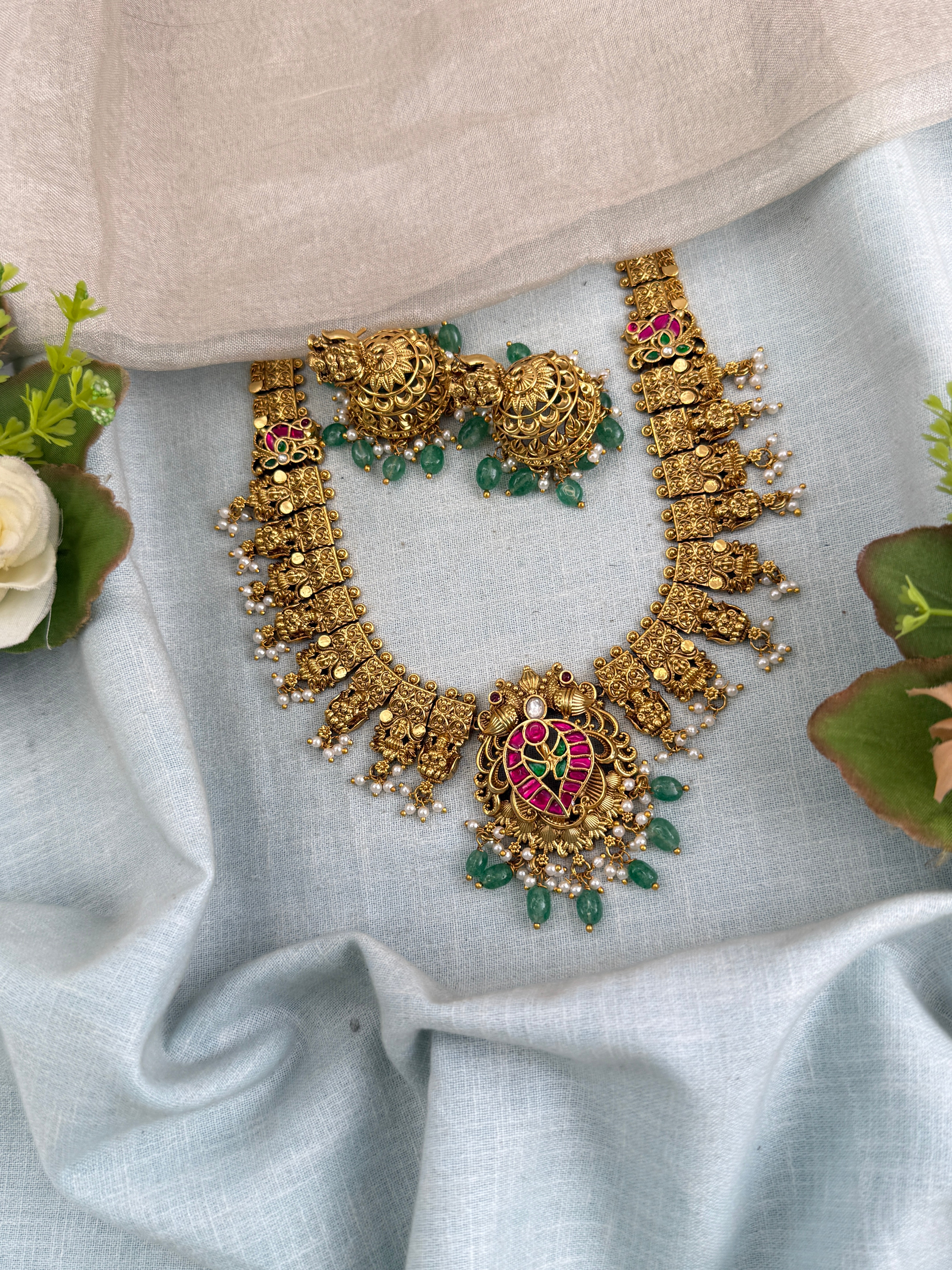 Antique temple necklace for women