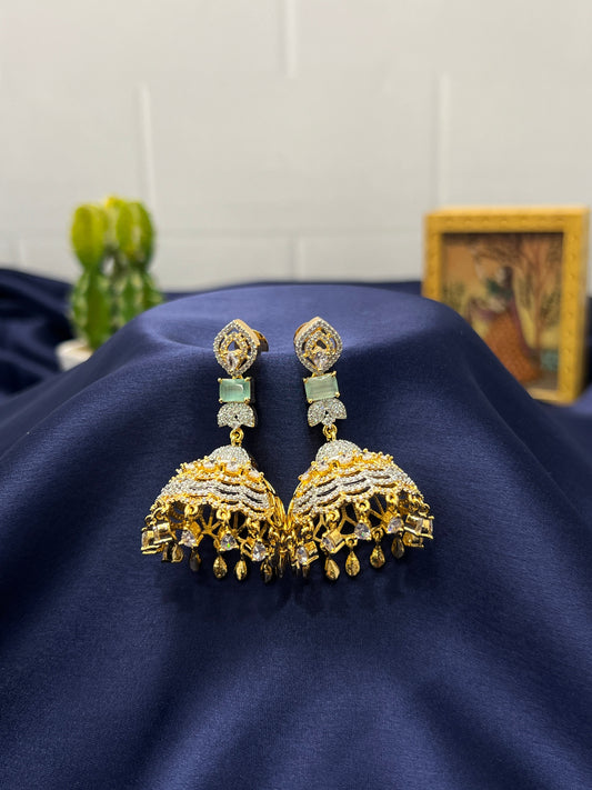 Stone Jhumka 0090 - Mahilas