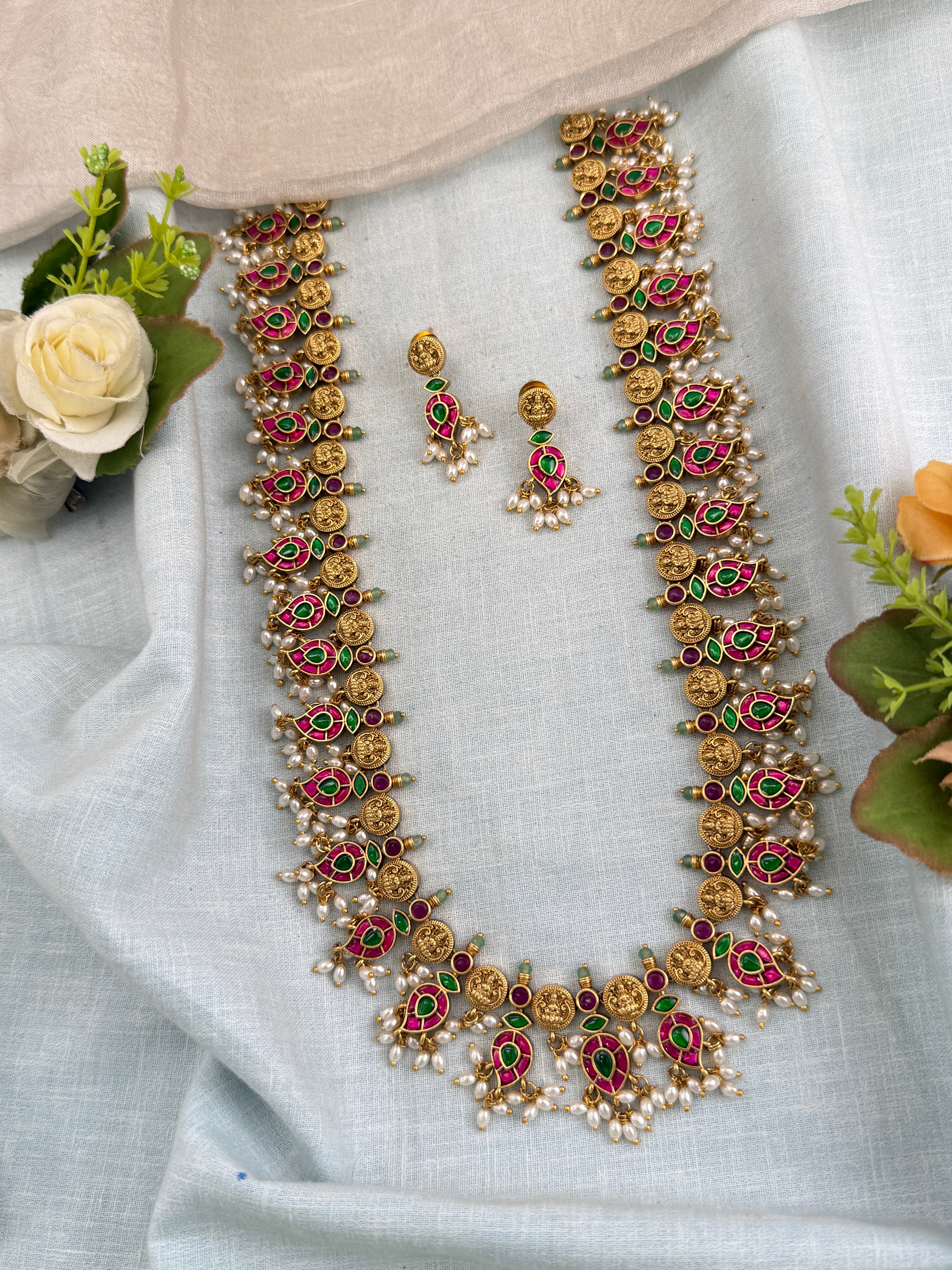 Antique temple necklace for women