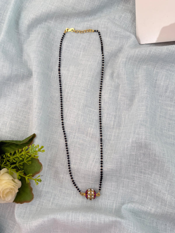 Antique Black Beads Long| N0873