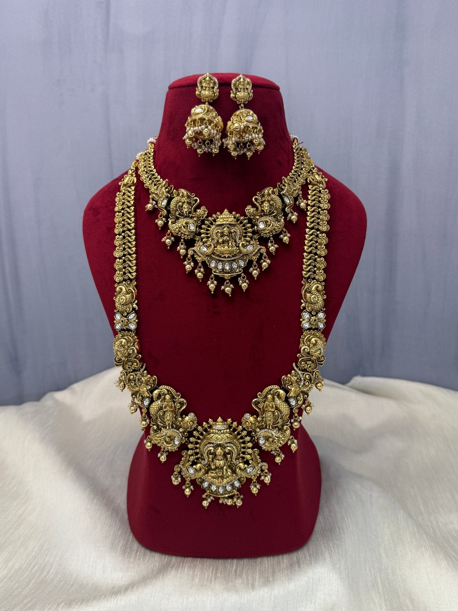 Antique Bridal Necklace Set 314 - Mahilas