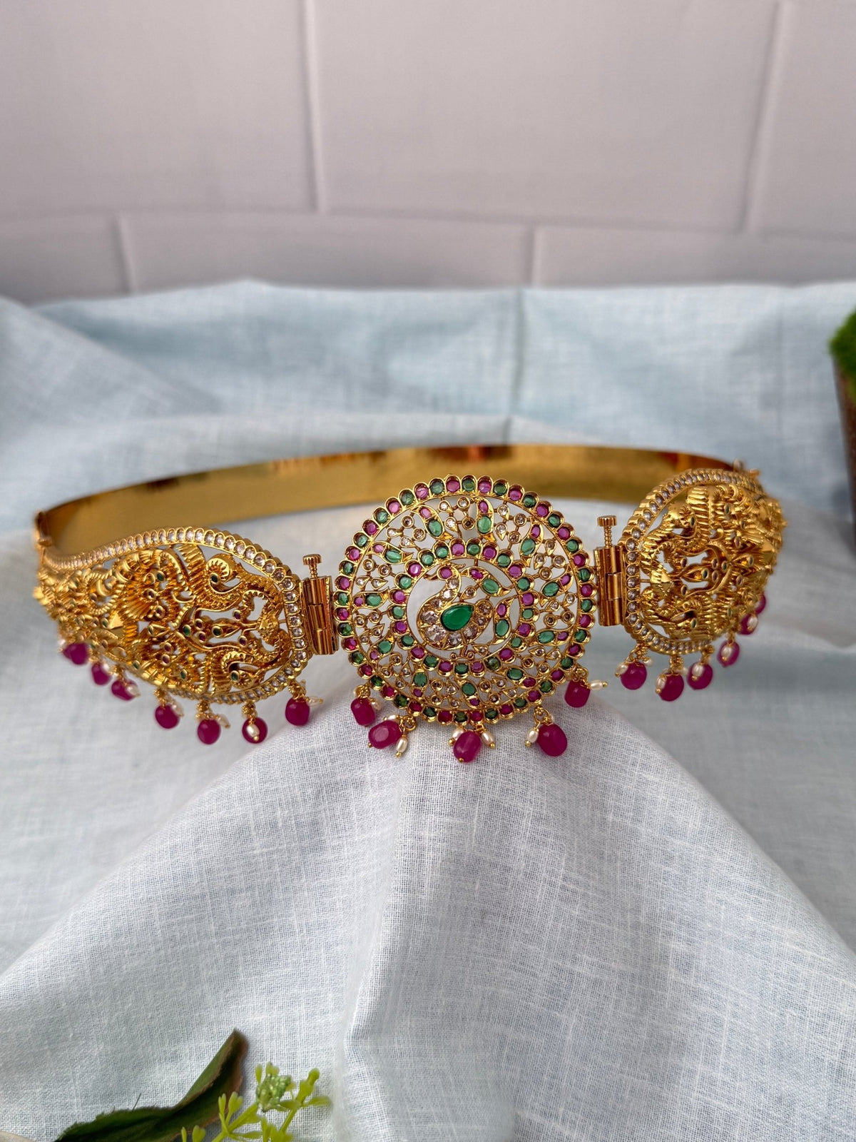 Antique Changeable Pendant Grand Vaddanam Kamarbandh | V0117 - Mahilas