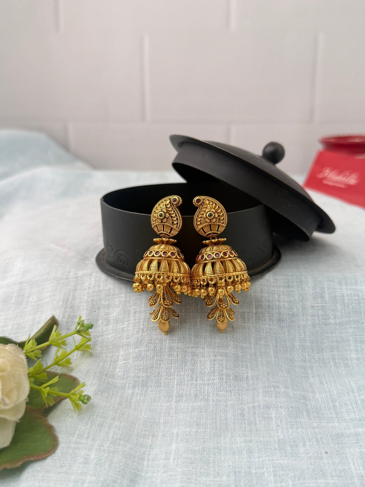 Antique Designer Jhumka Earrings| E0711 - Mahilas