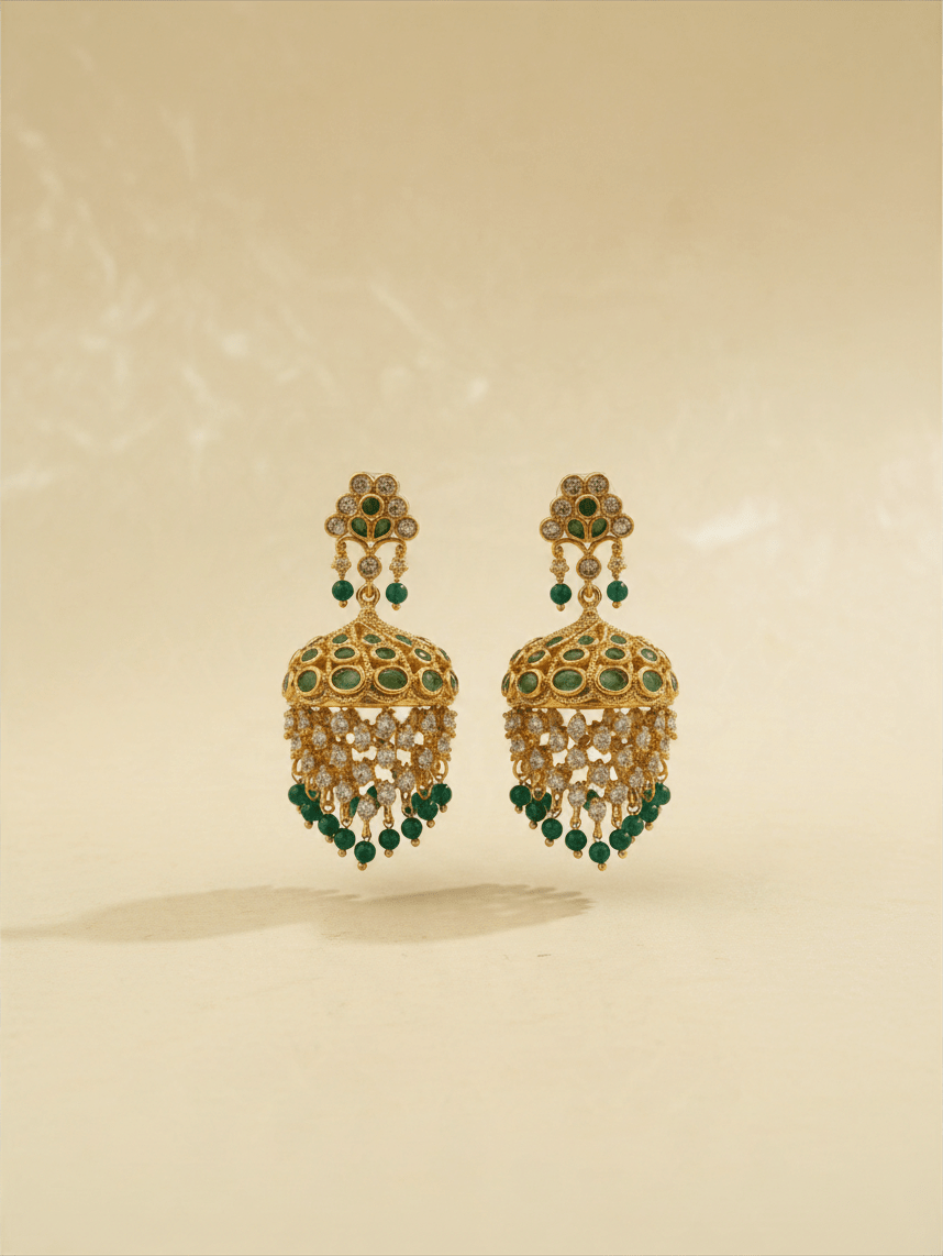 Antique Designer Jhumka Earrings| E0723 - Mahilas