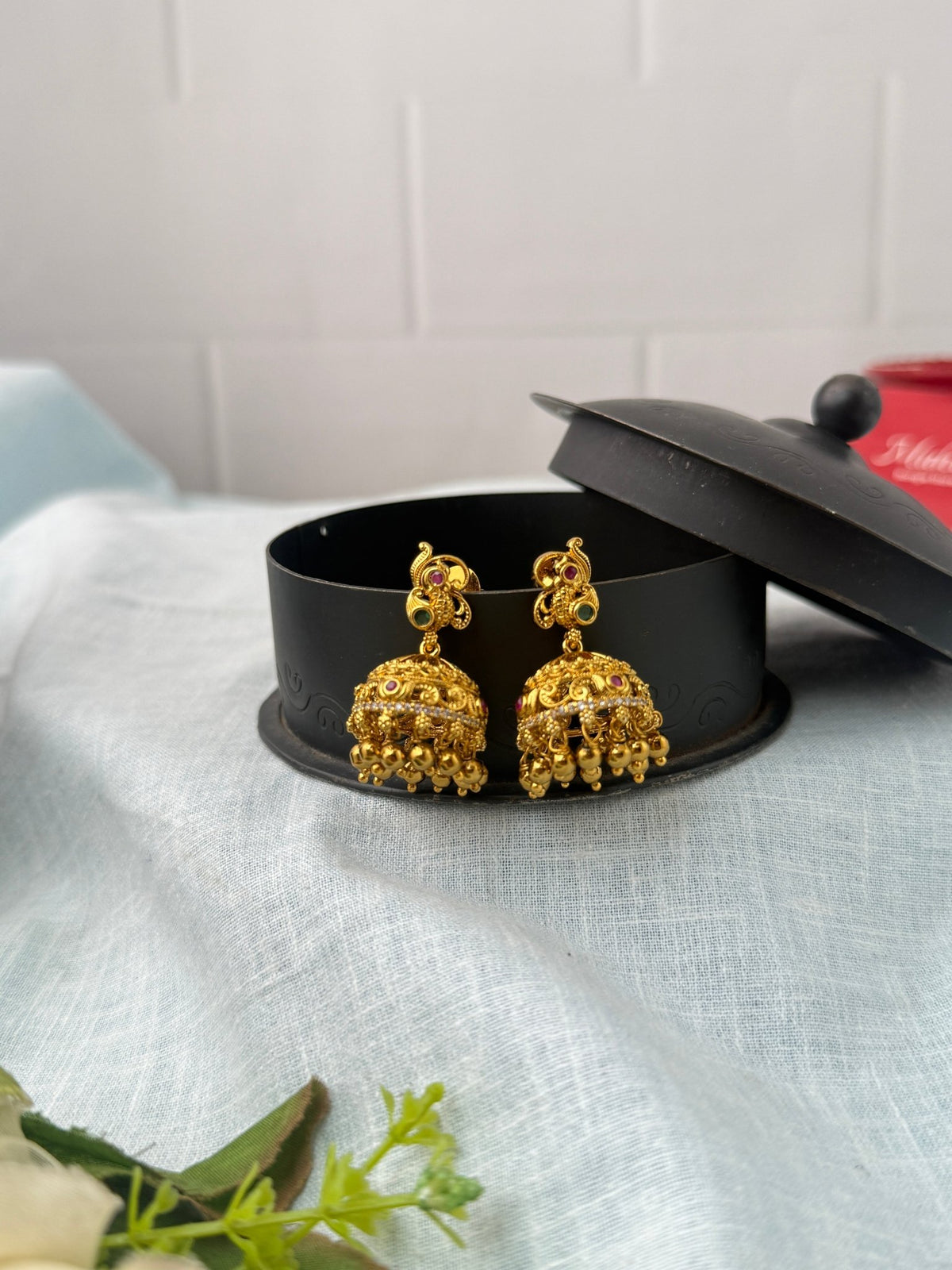 Antique Designer Jhumka Earrings| E0750 A - Mahilas