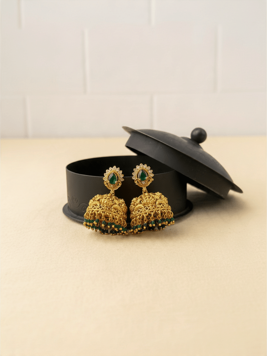 Antique Designer Jhumka Earrings| E0753 - Mahilas