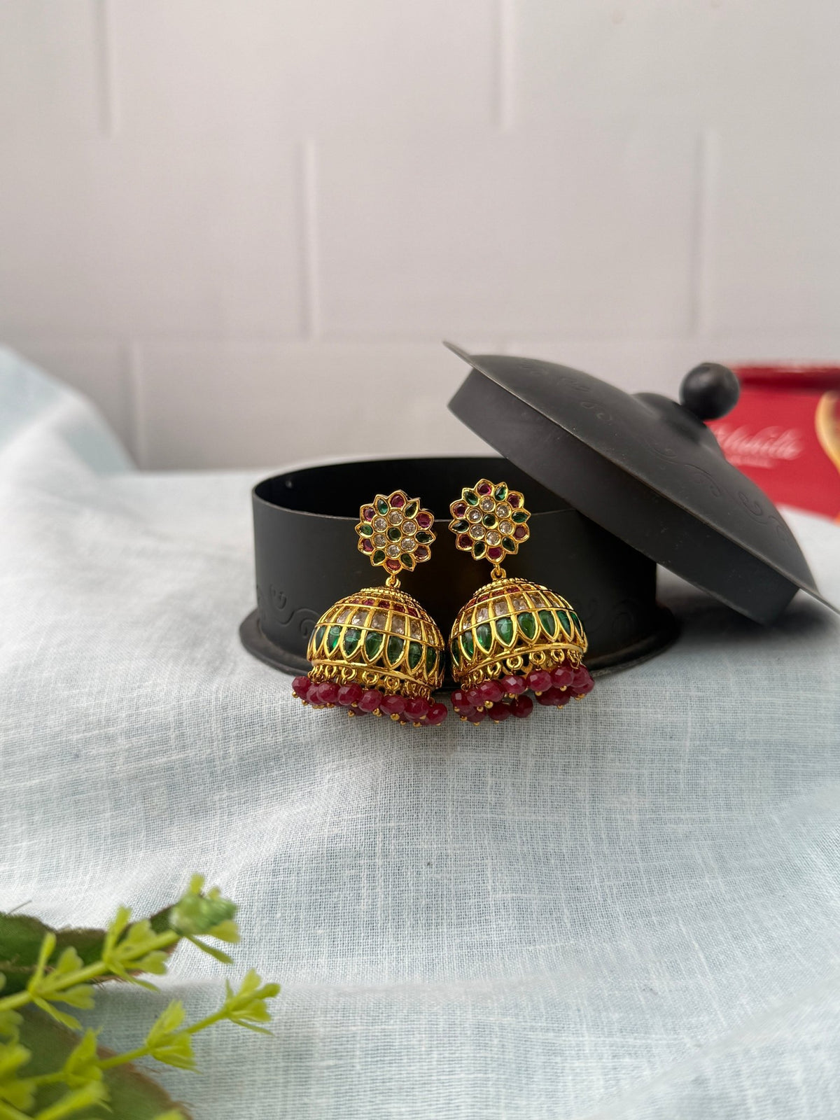 Antique Designer Jhumka Earrings| E0757 A - Mahilas