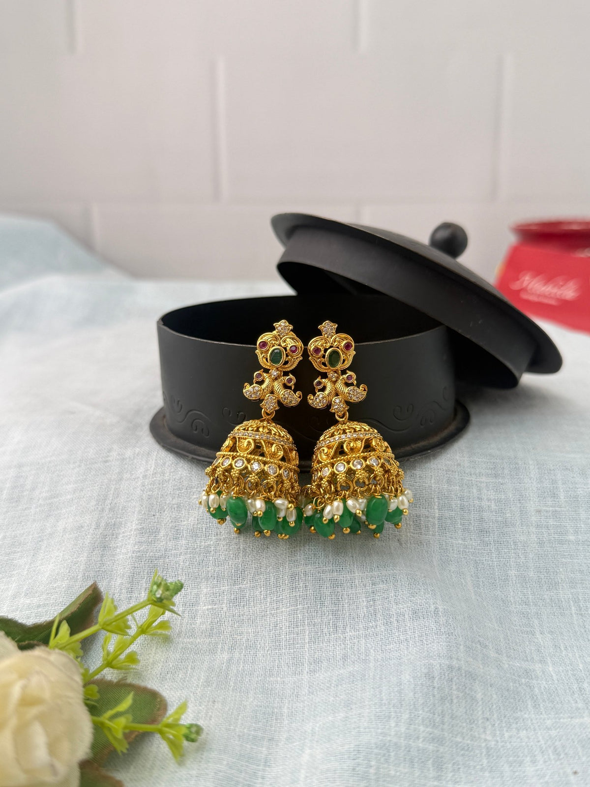 Antique Designer Jhumka Earrings| E0768 - Mahilas