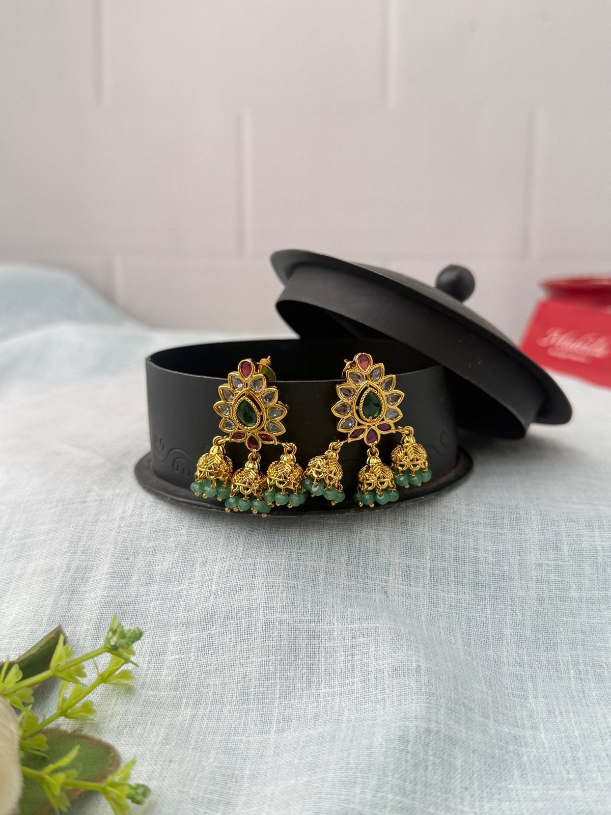 Antique Designer Jhumka Earrings| E0772 - Mahilas