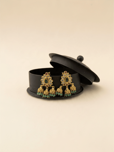 Antique Designer Jhumka Earrings| E0772 - Mahilas