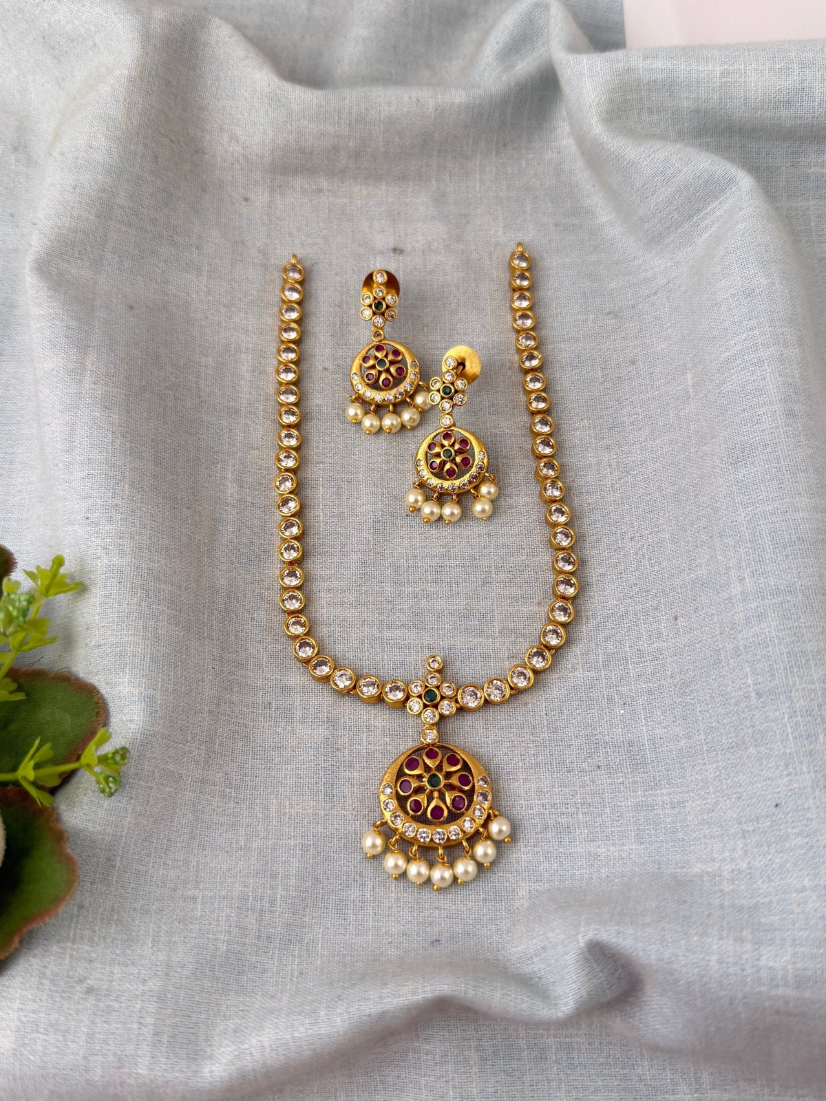 Antique Designer Necklace Short Set Premium| N0683 - Mahilas