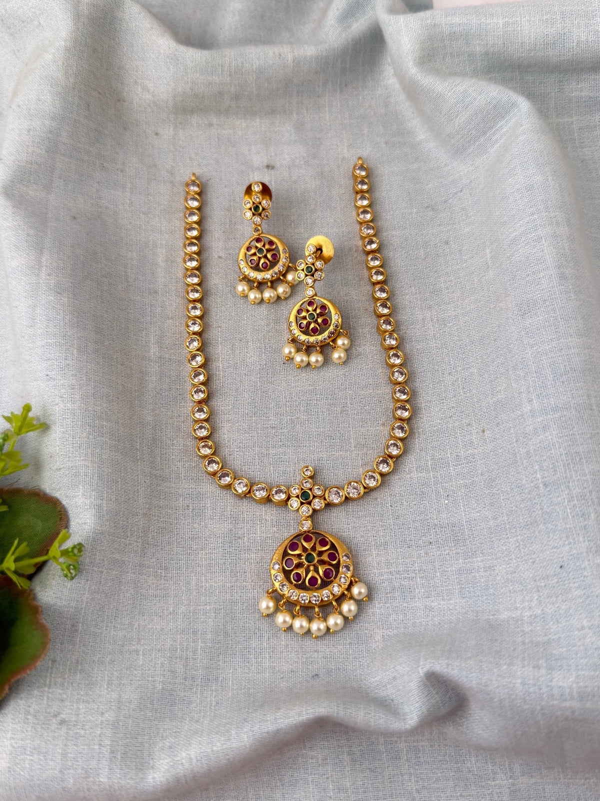 Antique Designer Necklace Short Set Premium| N0683 - Mahilas