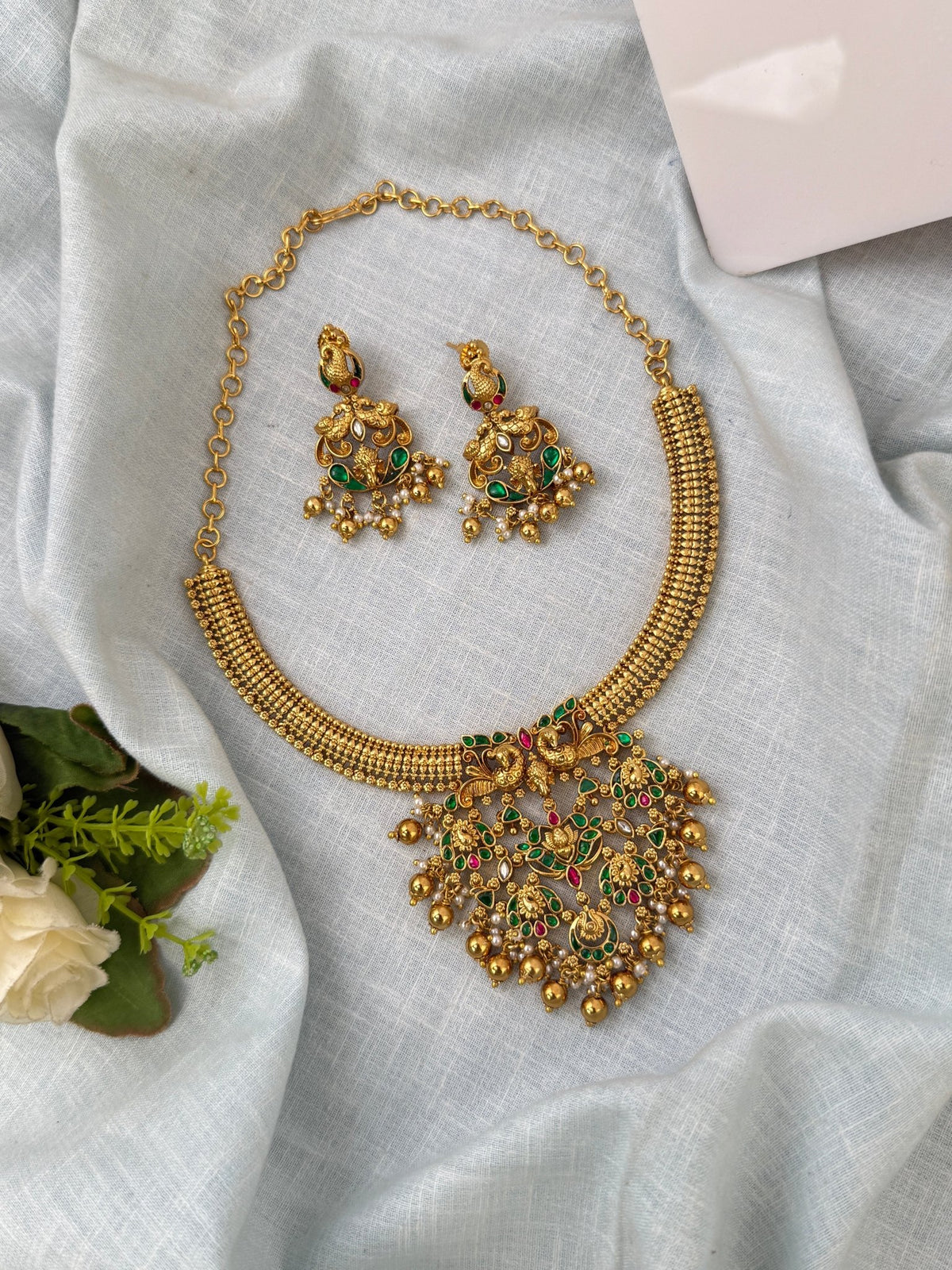 Antique Designer Short Neacklace Set | N0533 - Mahilas