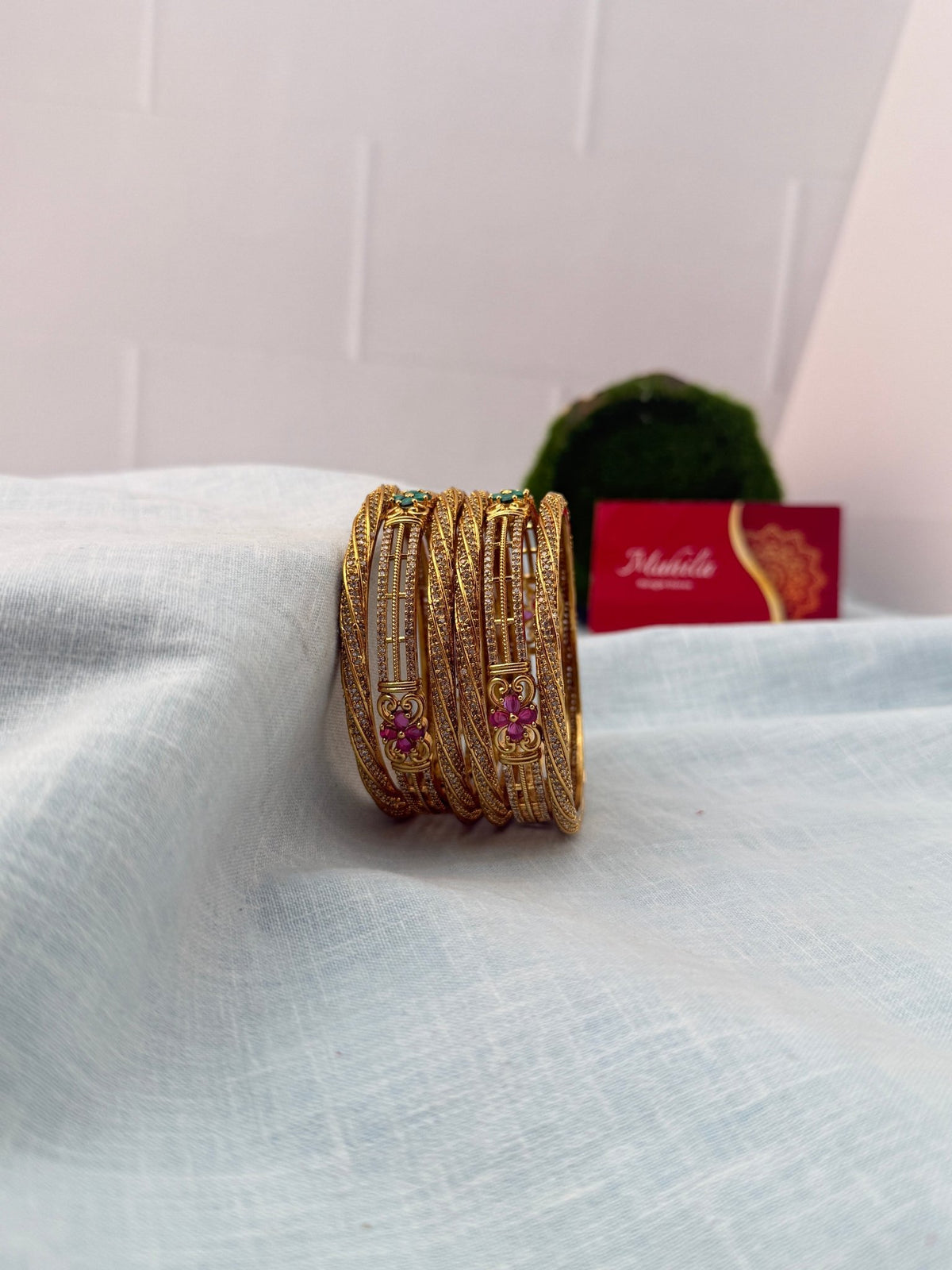 Antique Designer Stone Bridal Bangle Set |0051 - Mahilas