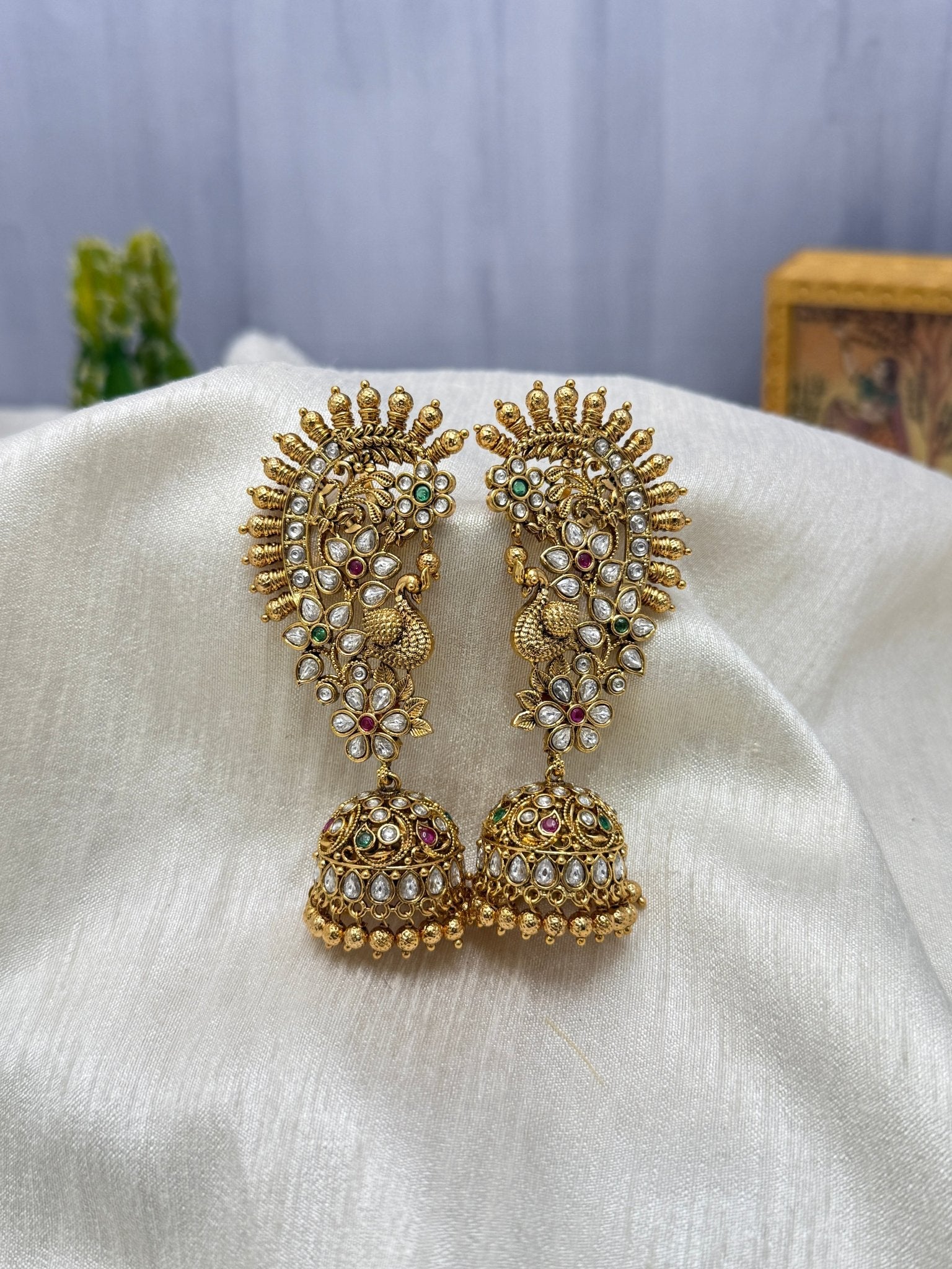 Antique Earcuff Earring Jhumka 0107 - Mahilas