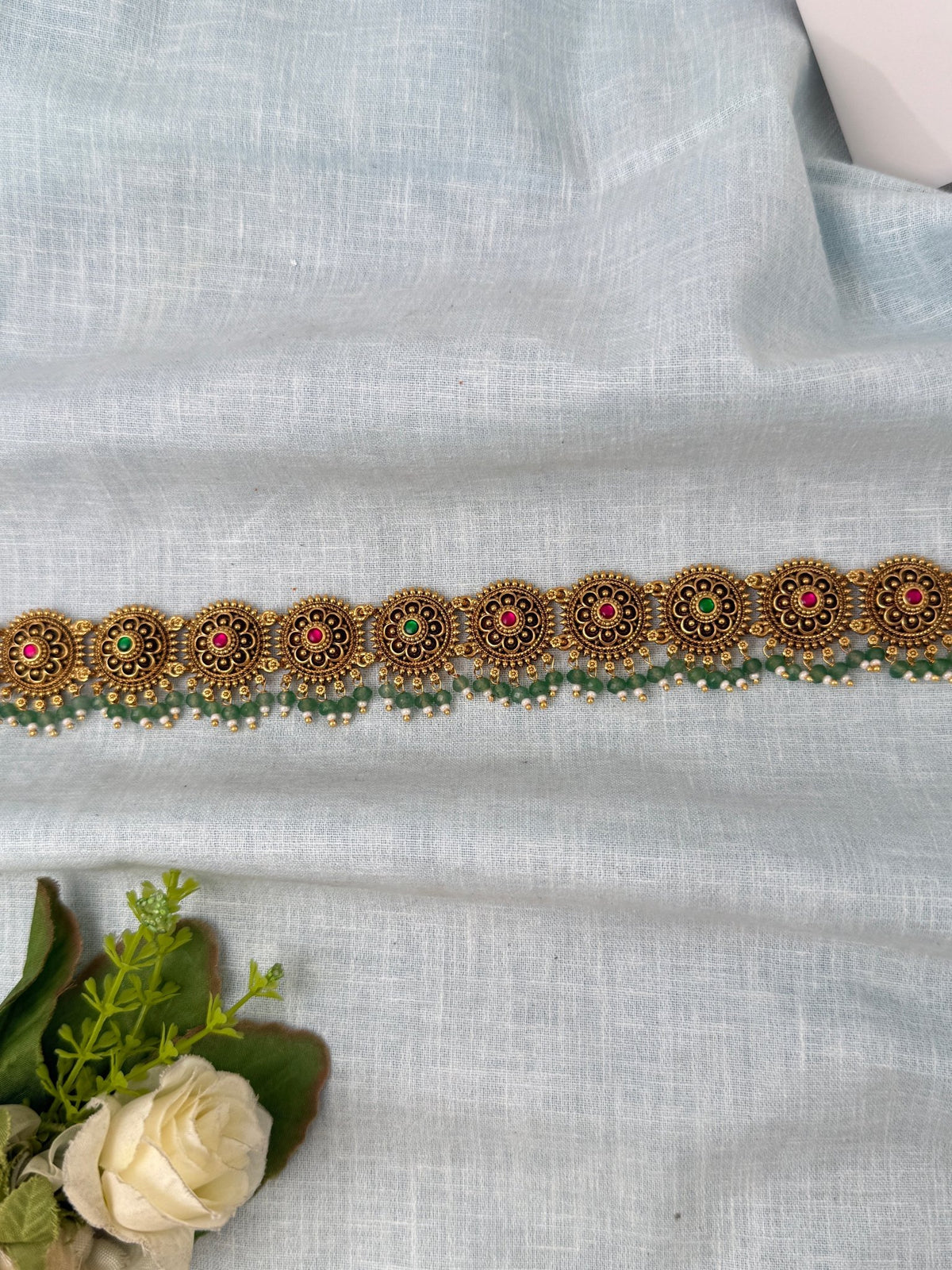 Antique Floral Grand Vaddanam Kamarbandh | V0083 - Mahilas