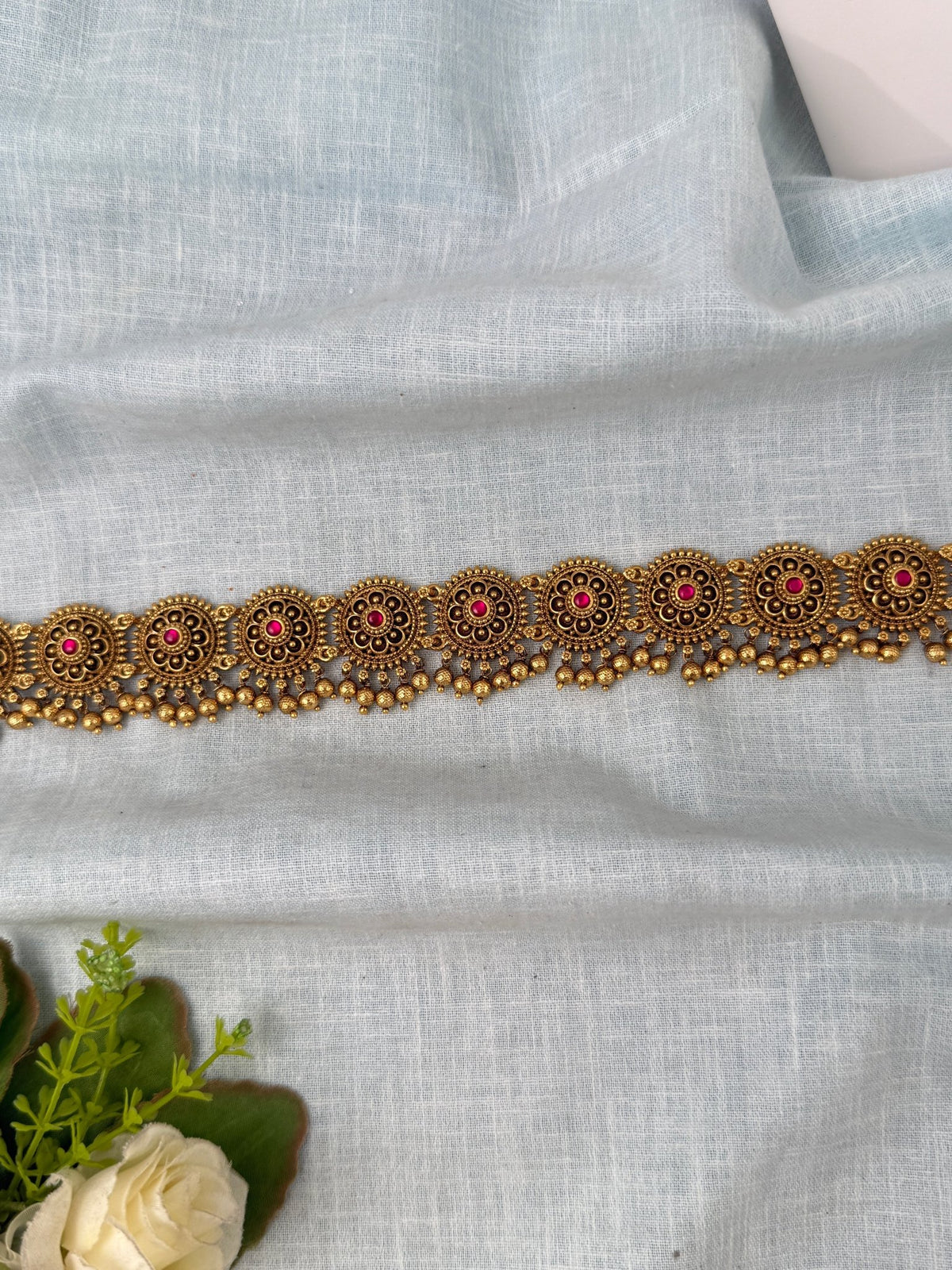 Antique Floral Grand Vaddanam Kamarbandh | V0085 - Mahilas