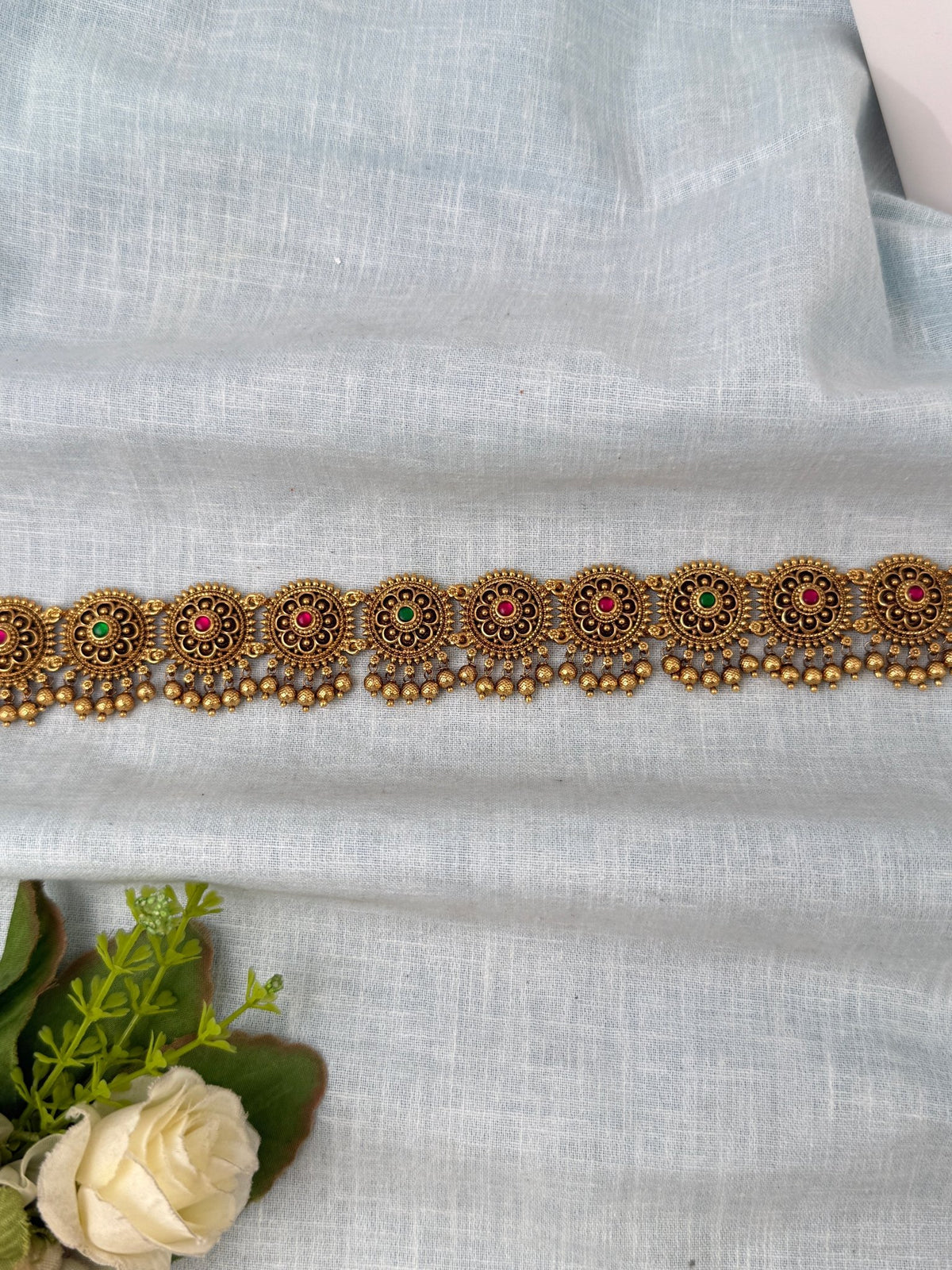 Antique Floral Grand Vaddanam Kamarbandh | V0086 - Mahilas