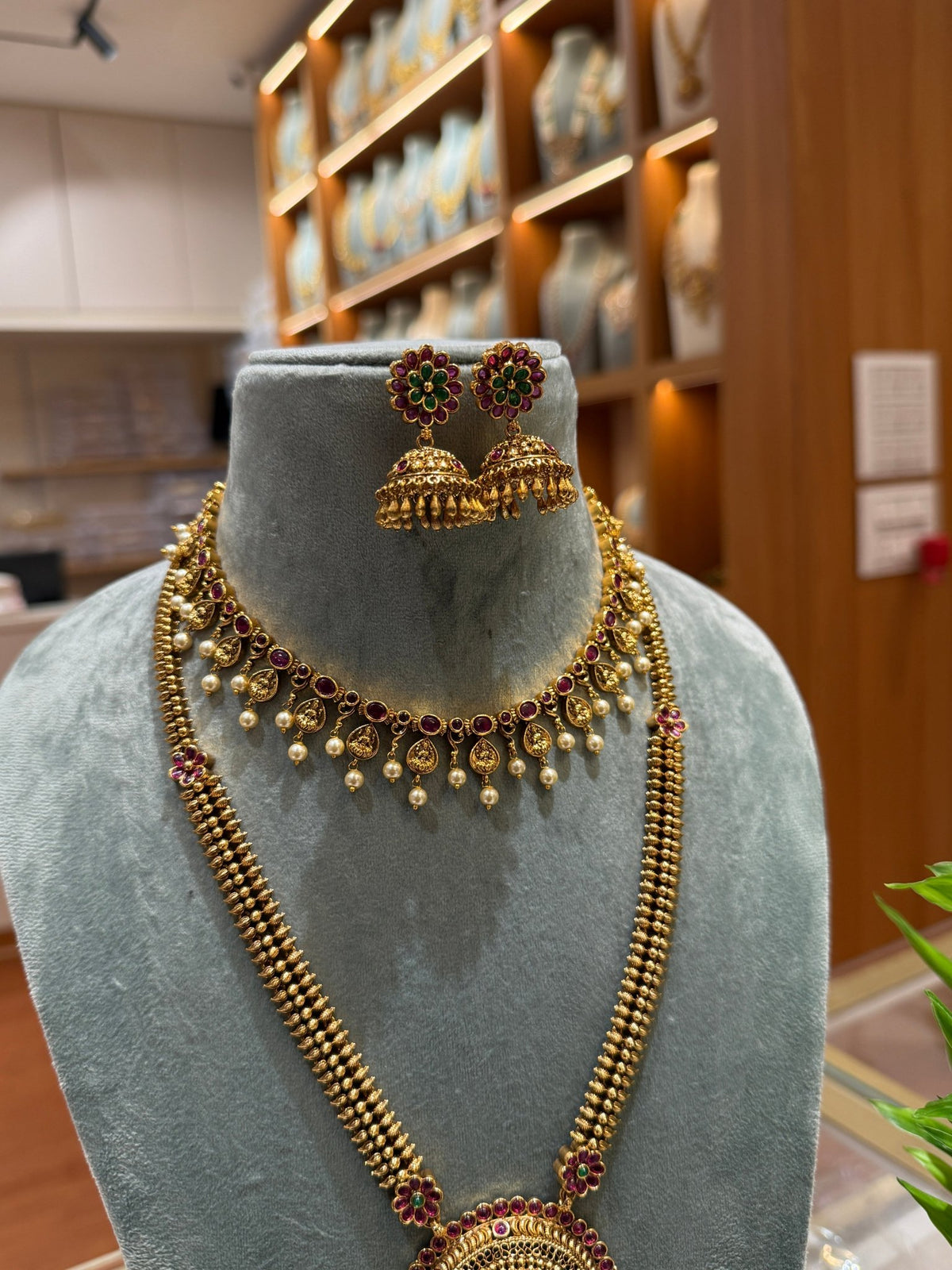 Antique Flower Full Necklace Set | NC005 - Mahilas
