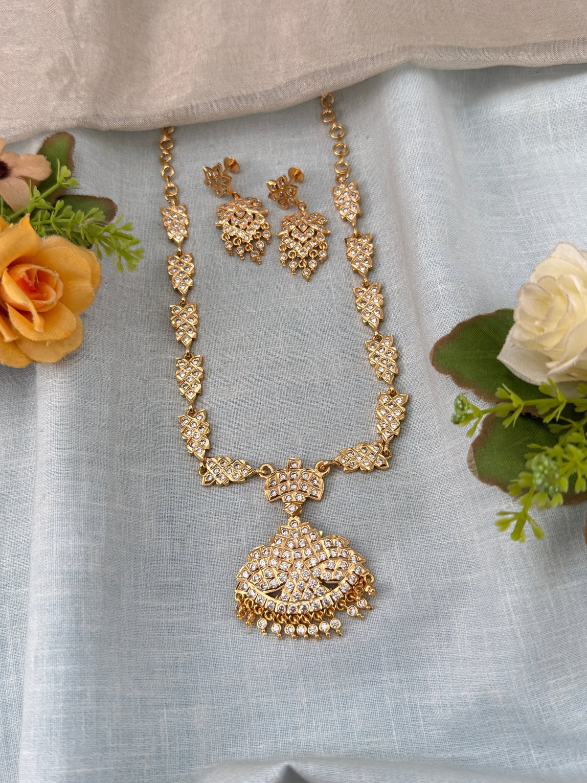 Antique Gold Like Necklace Set | N0441 A - Mahilas
