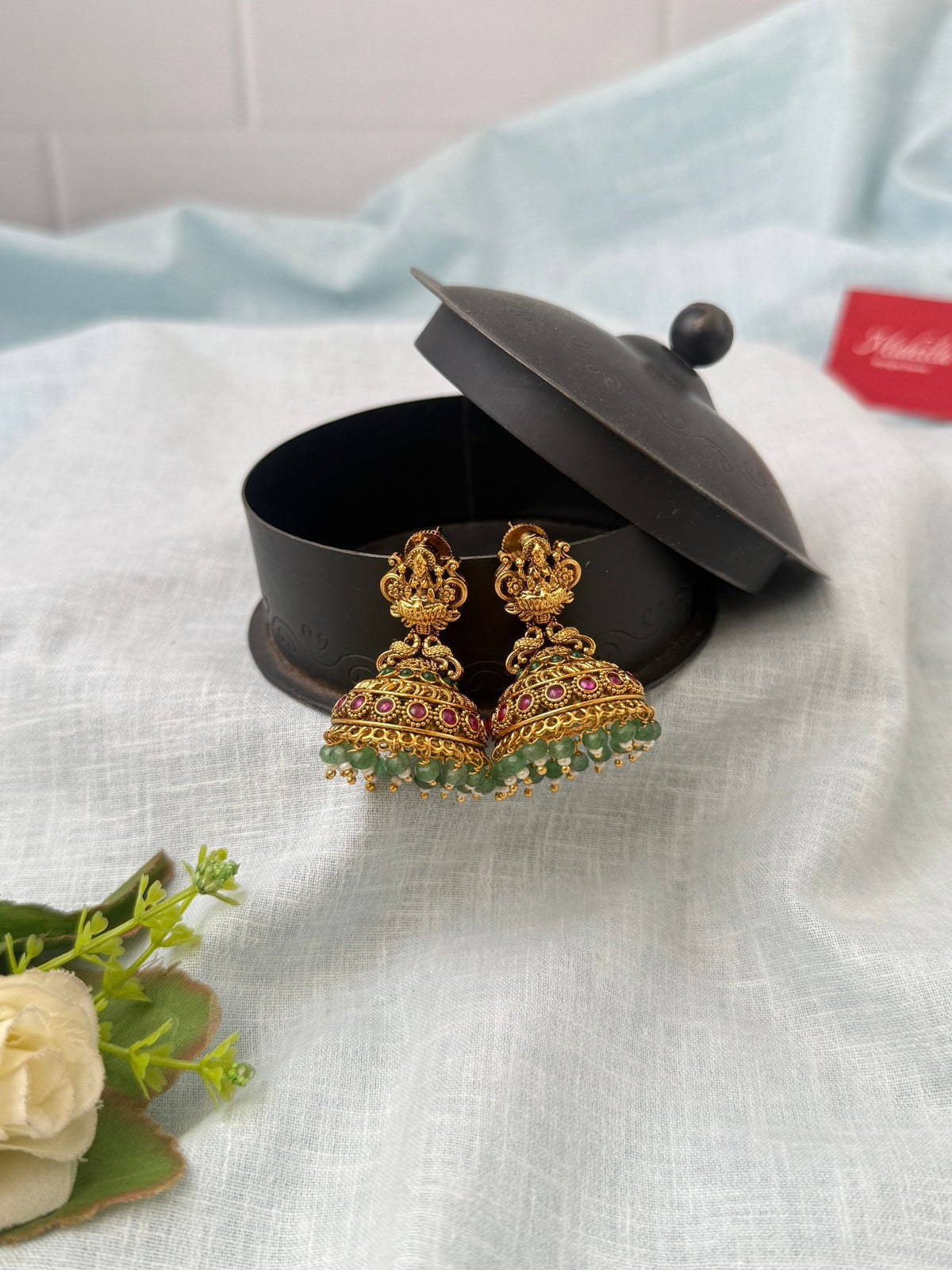 Antique Grand Jhumkas Earrings| E018 - Mahilas