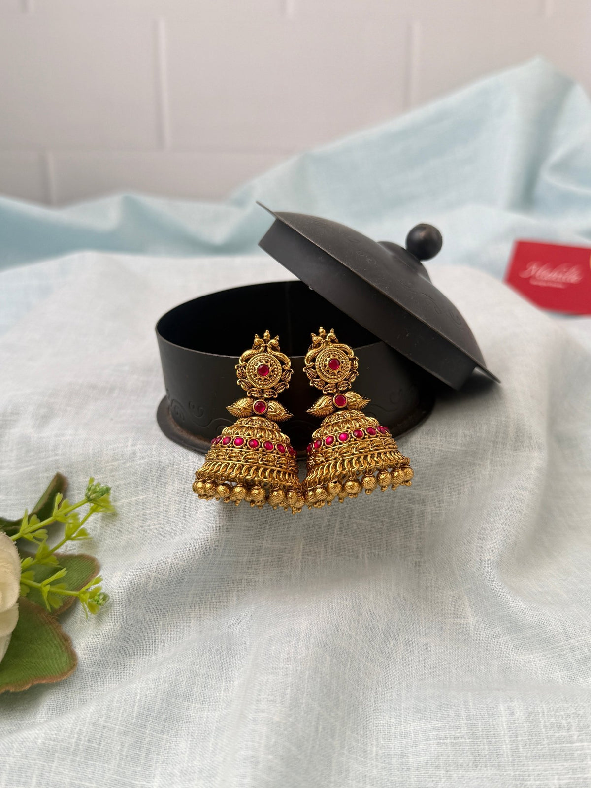 Antique Grand Jhumkas Earrings| E0606 - Mahilas