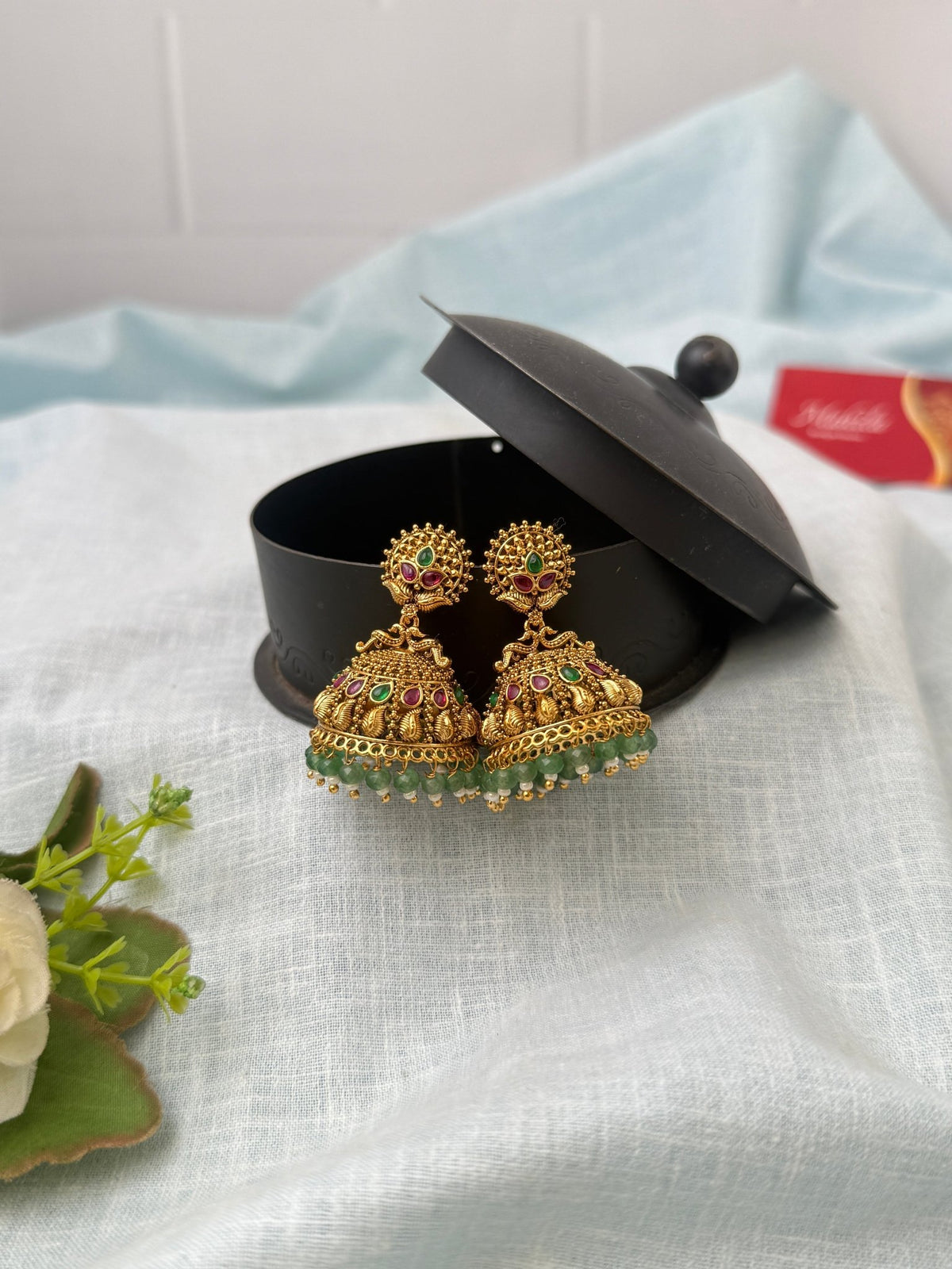 Antique Grand Jhumkas Earrings| E0640 - Mahilas