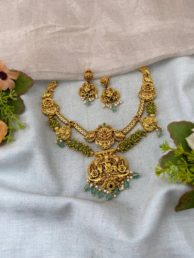 Antique Grand Krishna Short Necklace Set | No261 - Mahilas