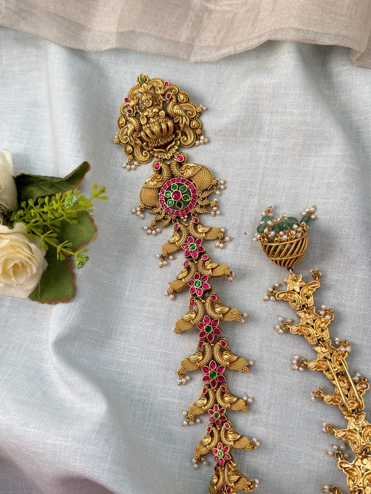 Antique Jadau Jadebille Lakshmi Long Bridal | 017 - Mahilas