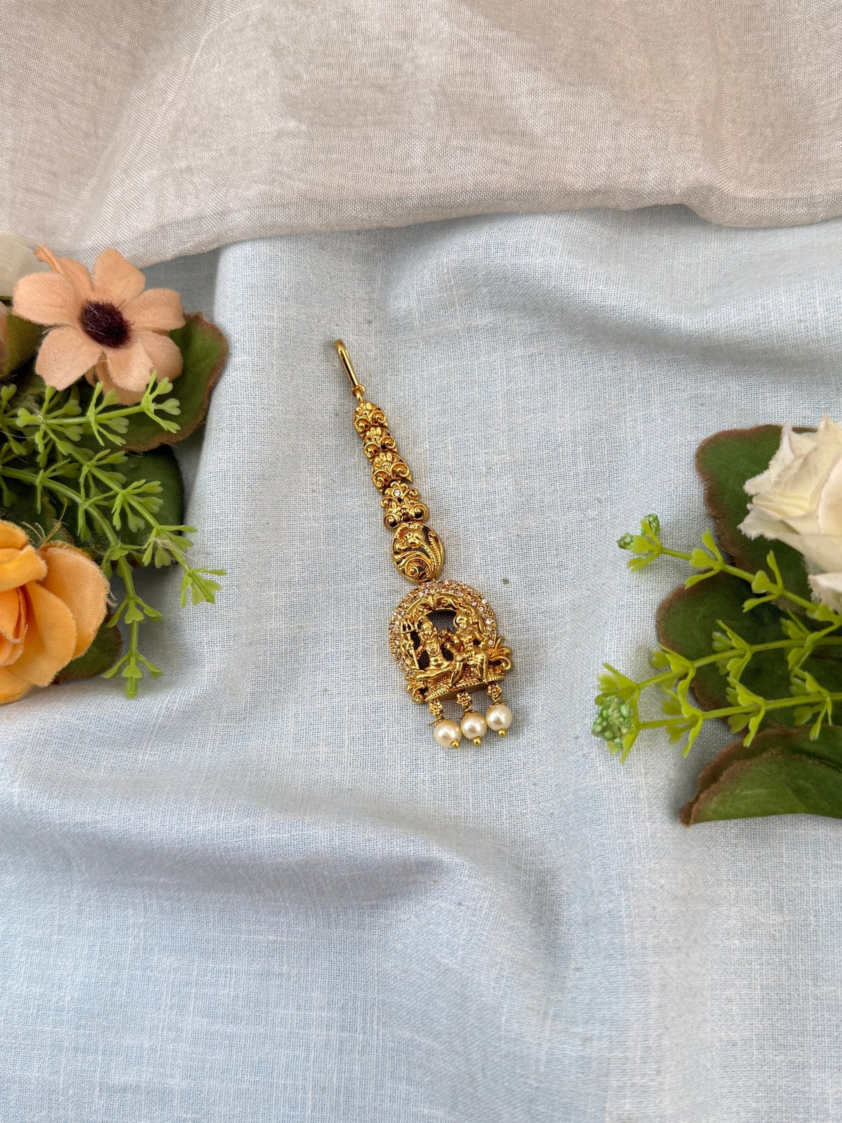 Antique Jadau Kundan Maang Tikka | M0014 - Mahilas