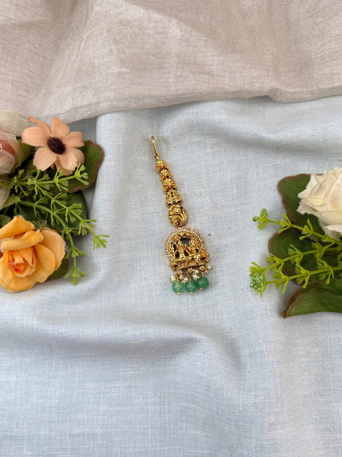 Antique Jadau Kundan Maang Tikka | M0015 - Mahilas