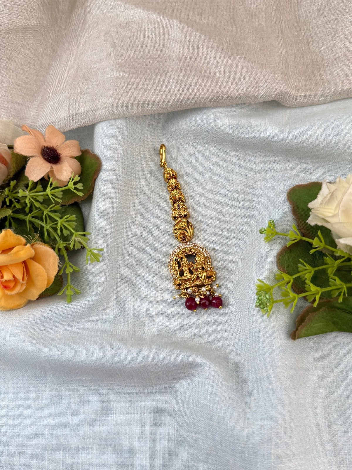 Antique Jadau Kundan Maang Tikka | M0016 - Mahilas
