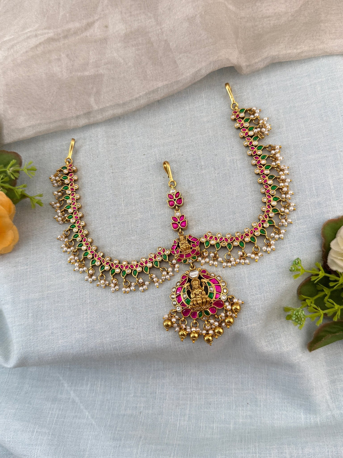 Antique Jadau Kundan Mathapatti Maang Tikka Set | 008 - Mahilas