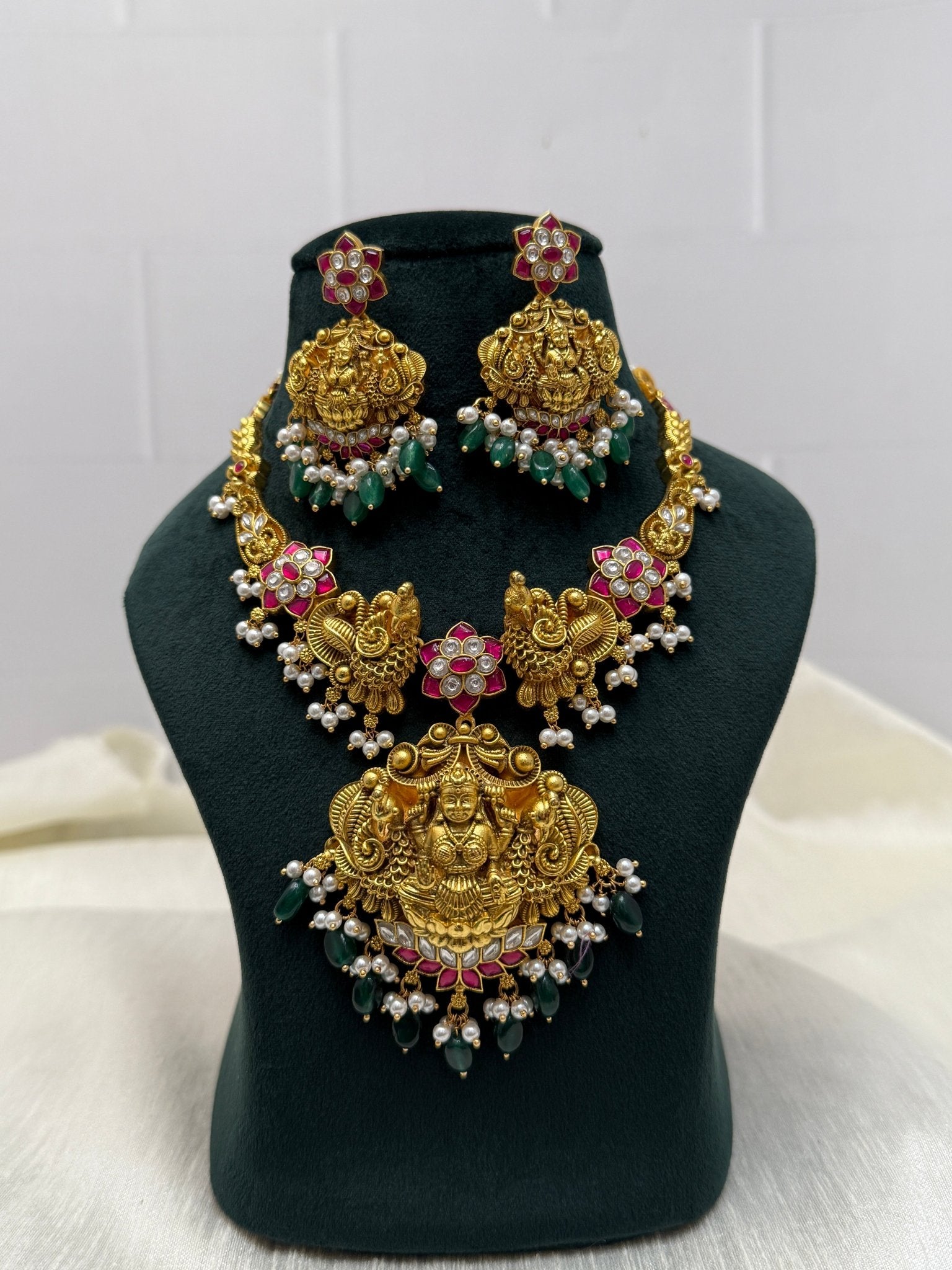 Antique Jadau Kundan Necklace Set 348 - Mahilas