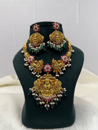Antique Jadau Kundan Necklace Set 348 - Mahilas