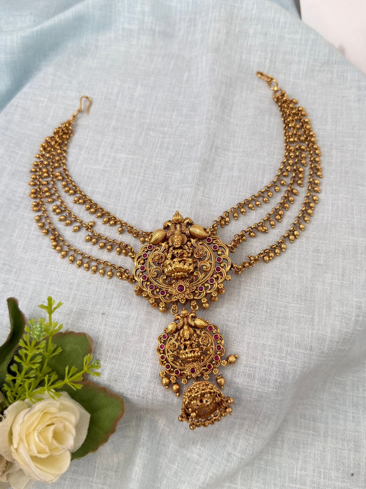 Antique Jadebille With Lakshmi Maatal Premium| J0115 A - Mahilas