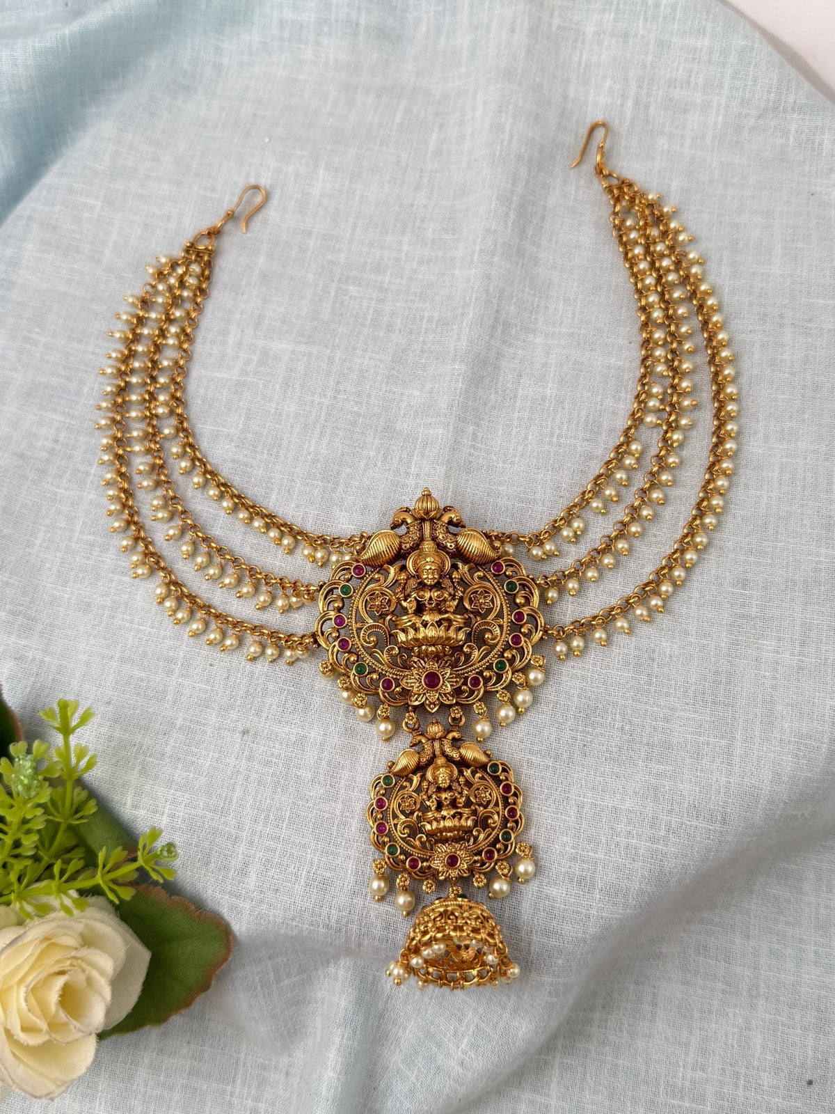 Antique Jadebille With Lakshmi Maatal Premium| J0116 A - Mahilas