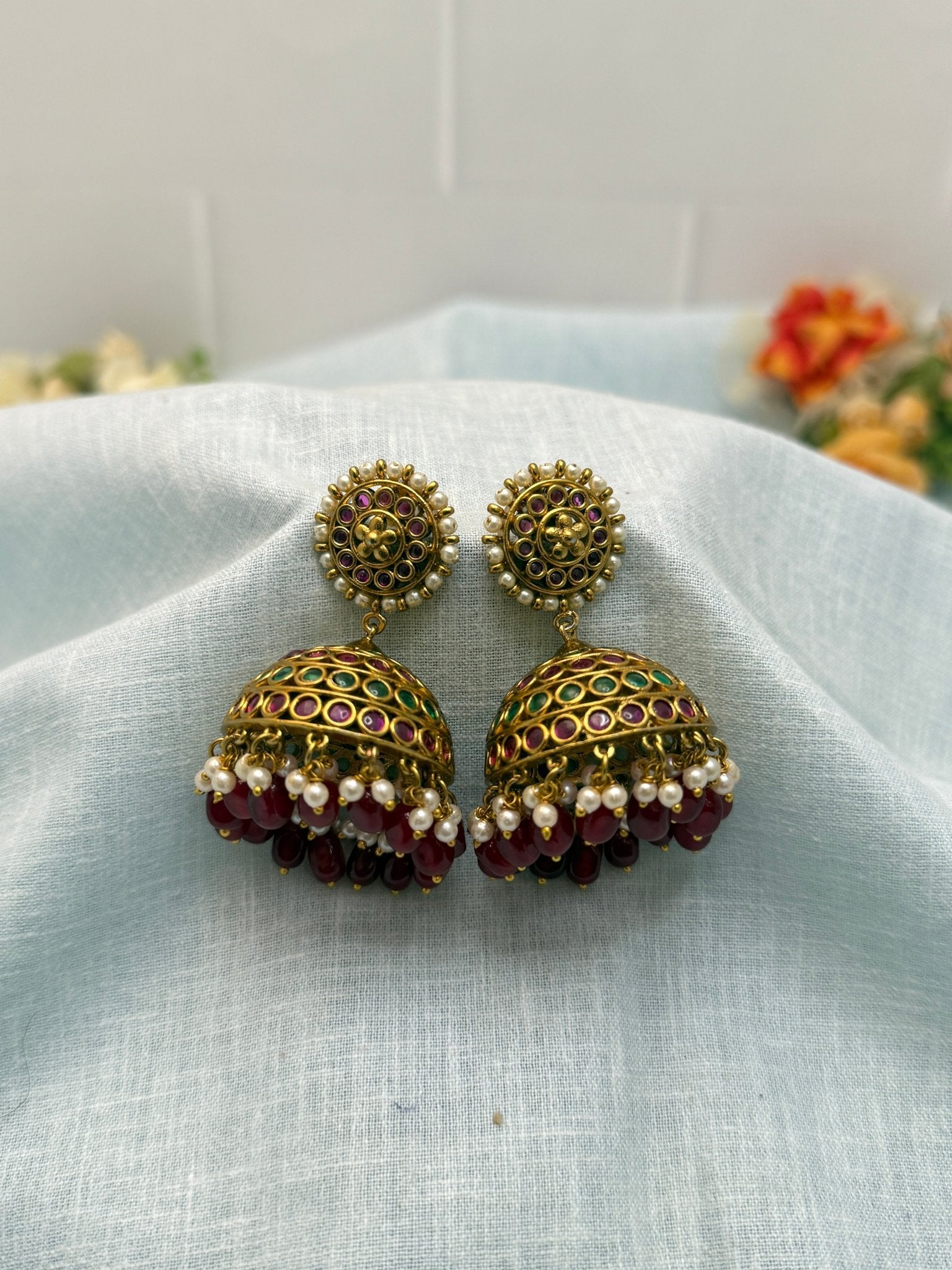 Antique Jhumka 0147 - Mahilas