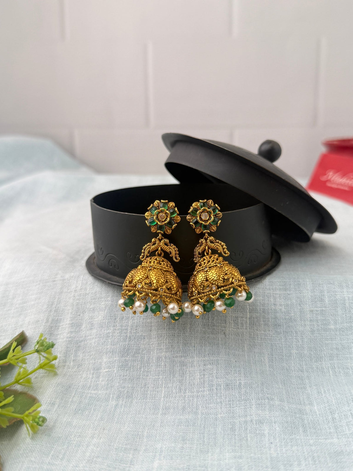 Antique Jhumka Earrings| E0728 - Mahilas