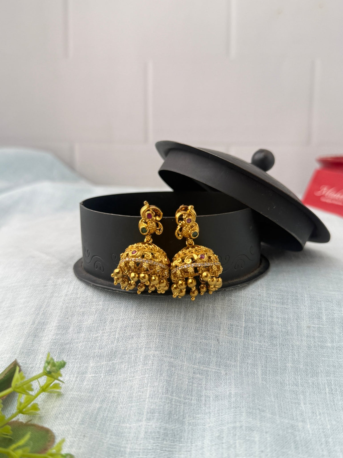 Antique Jhumka Earrings| E0744 - Mahilas