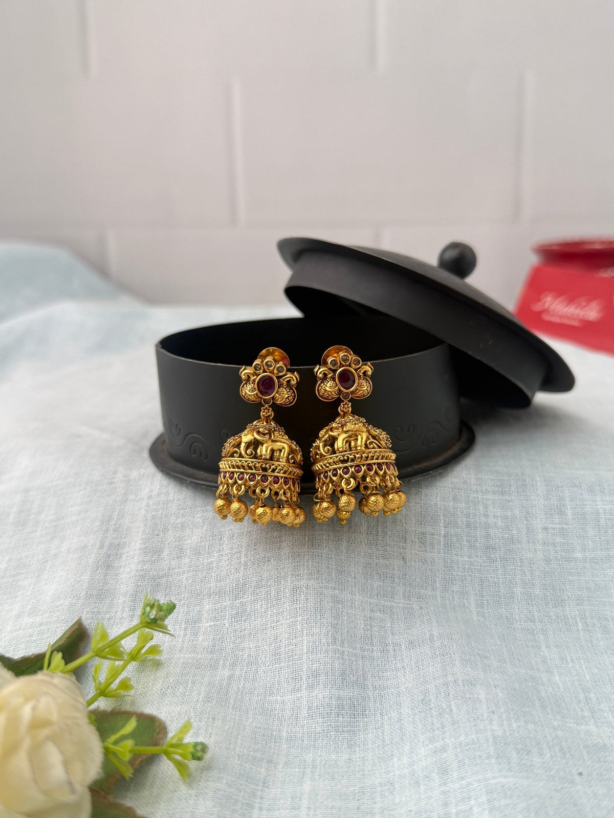 Antique Jhumka Earrings| E0746 - Mahilas