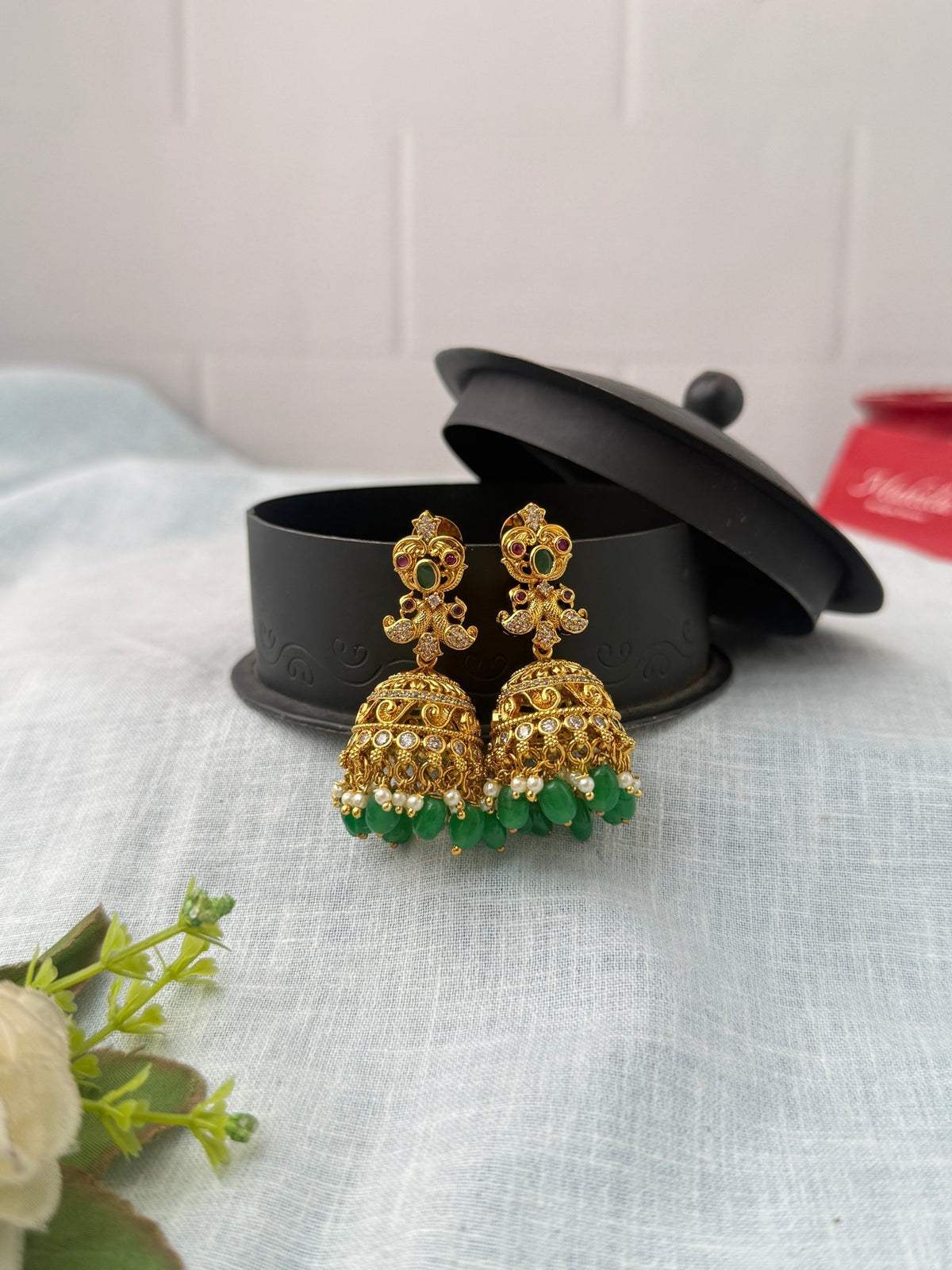Antique Jhumka Earrings| E0763 - Mahilas