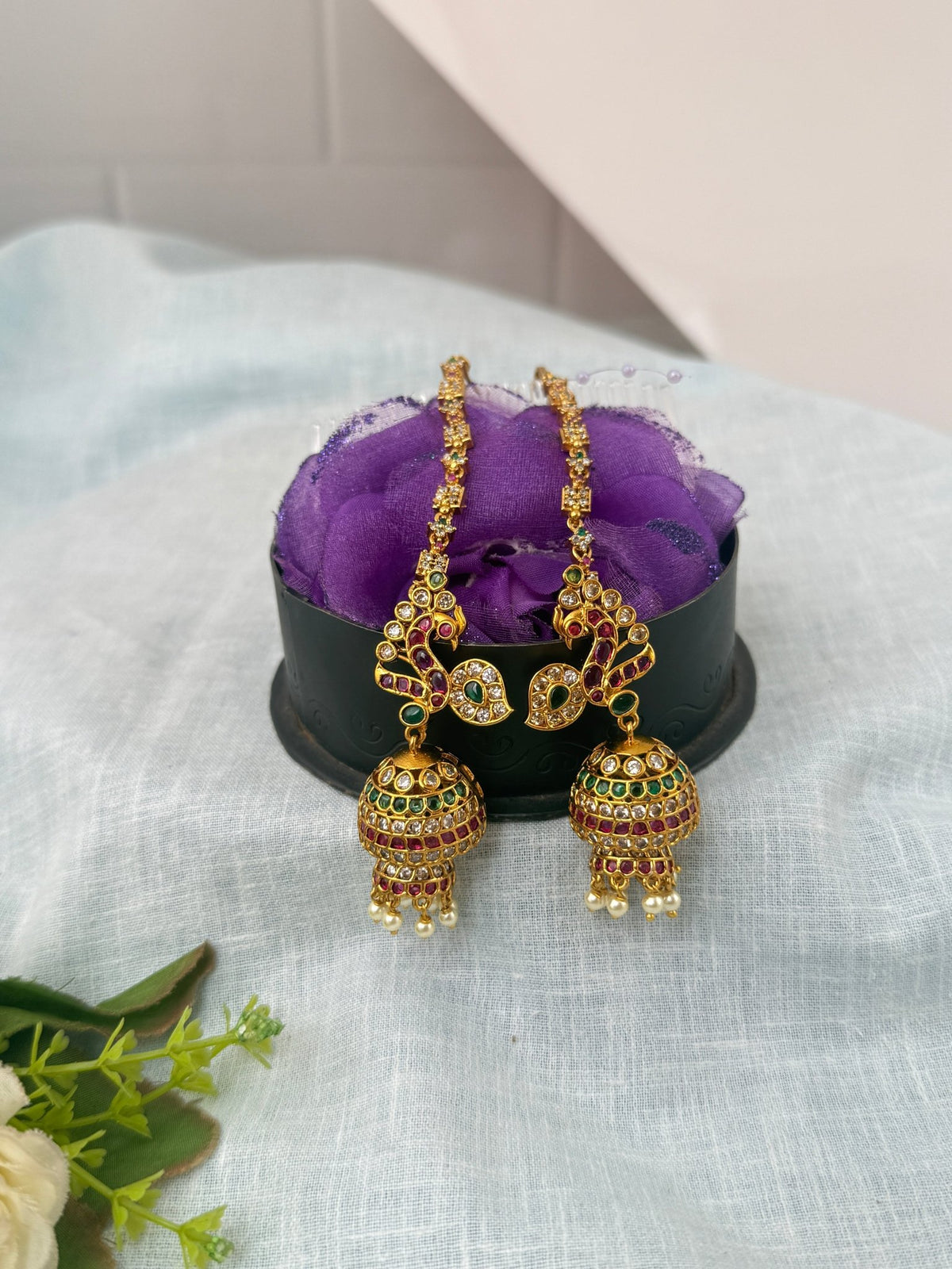 Antique Jhumka Earrings With Maatal| EM002 - Mahilas